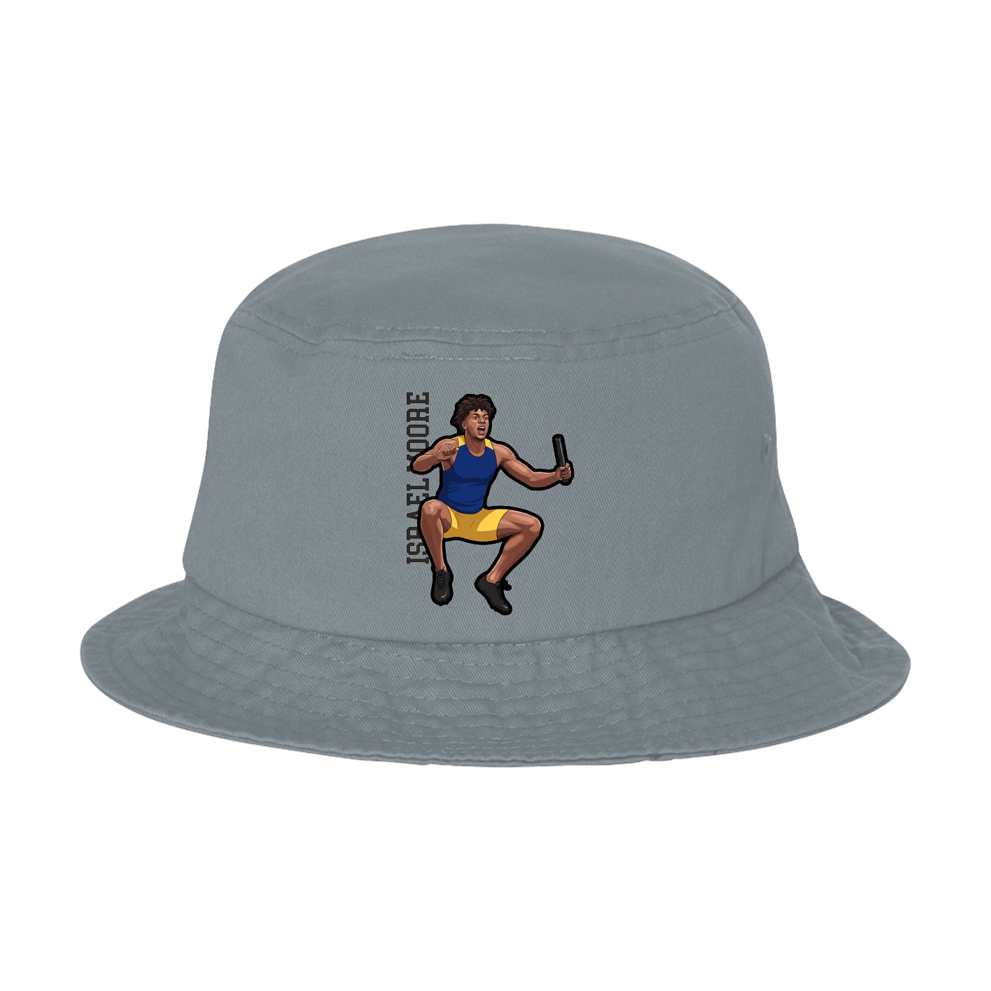 Bucket Cap — Name Vertical in Grey