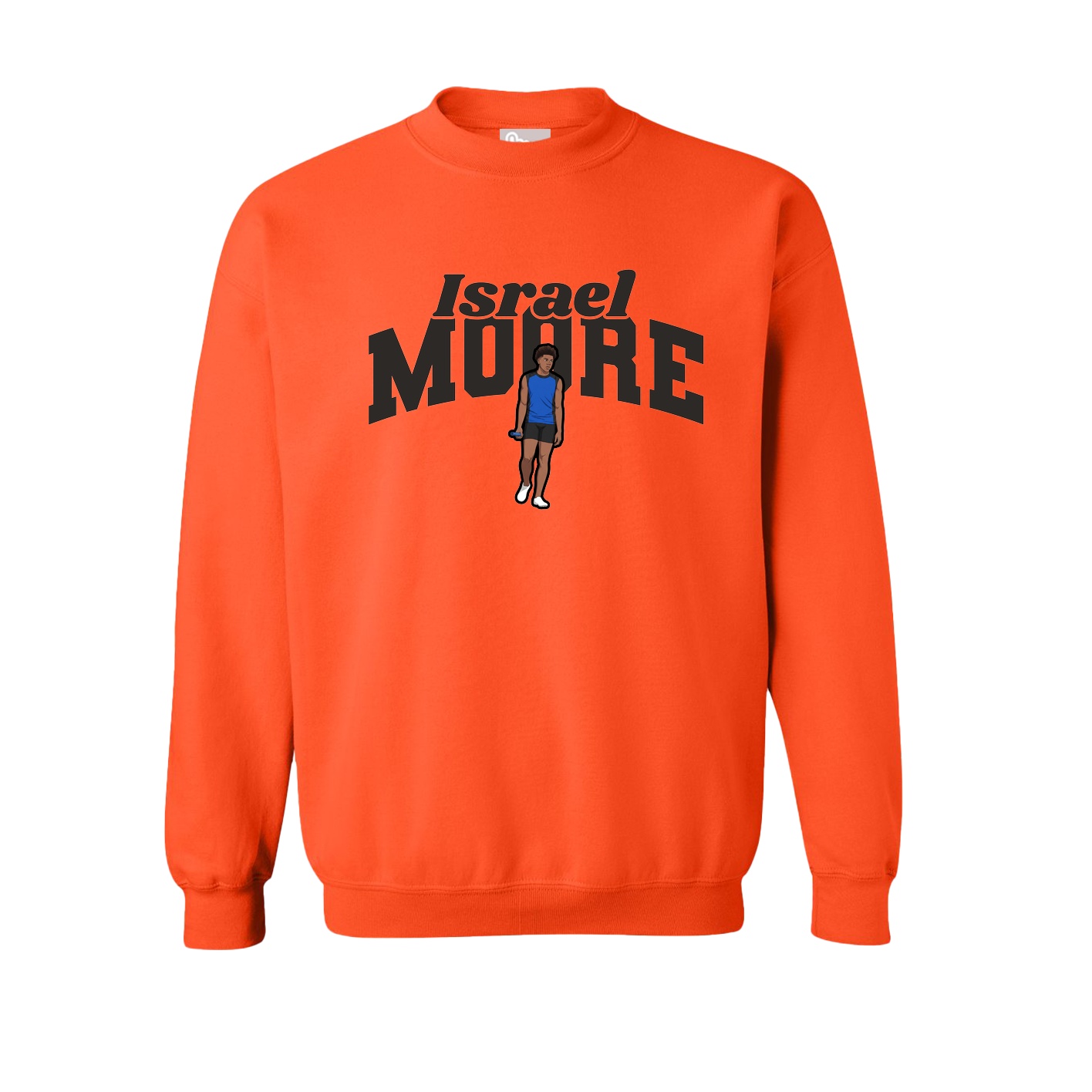 Fleece Crew — Signature Arch in Orange