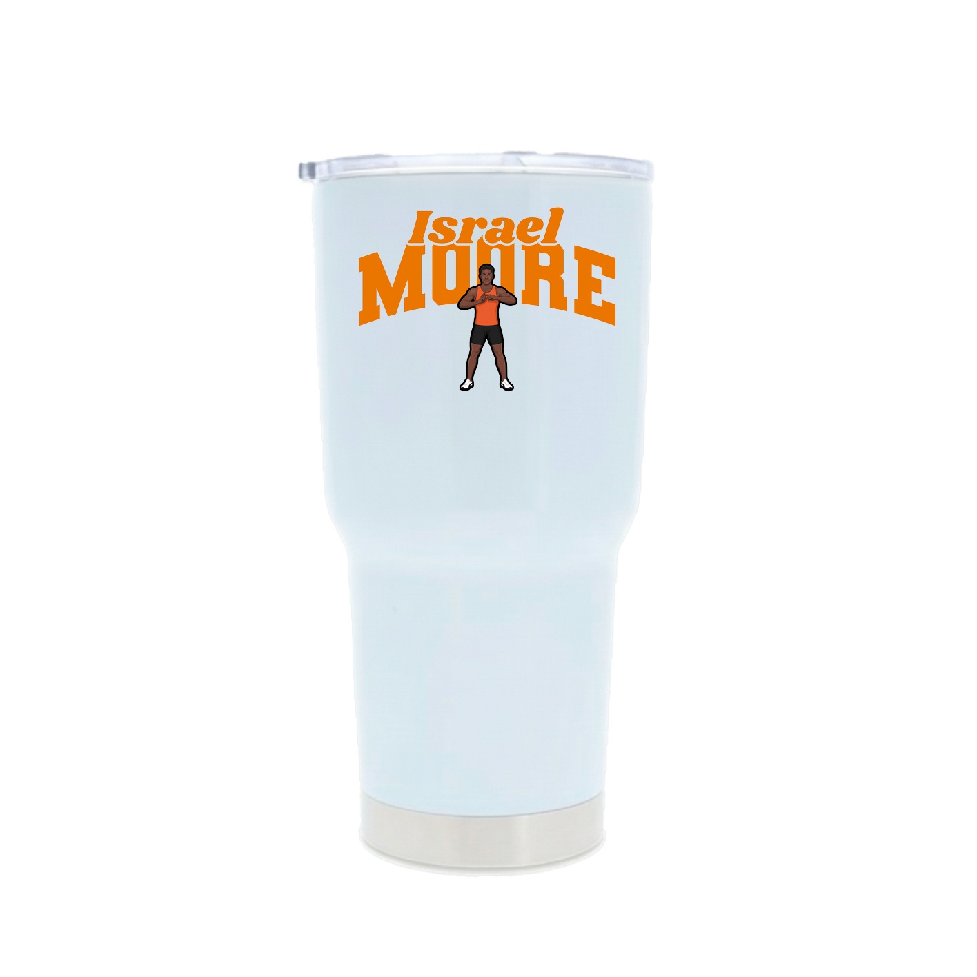 30oz Stainless Steel Tumbler — Signature Arch in White