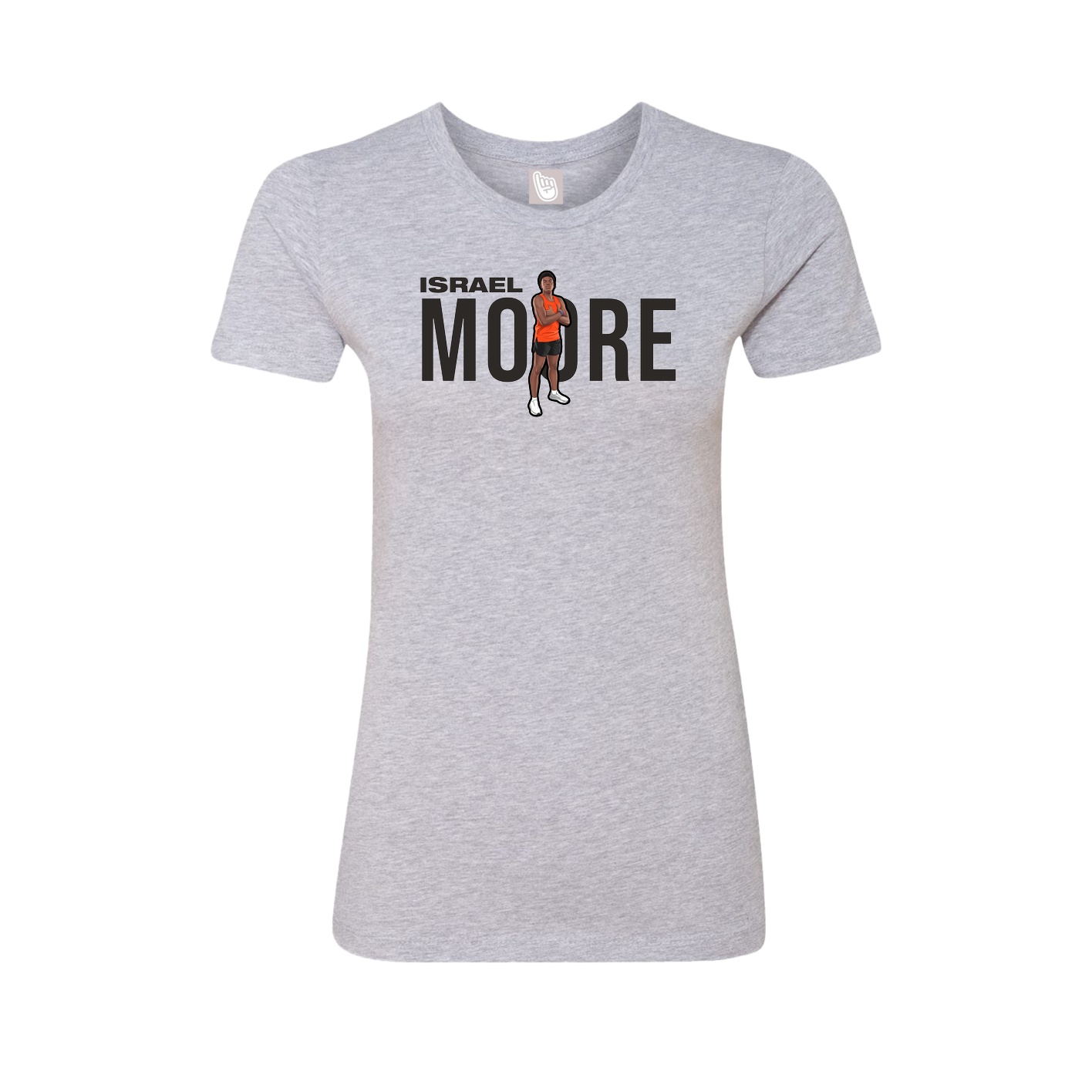 Fitted Women's Tee — Player Name in Grey