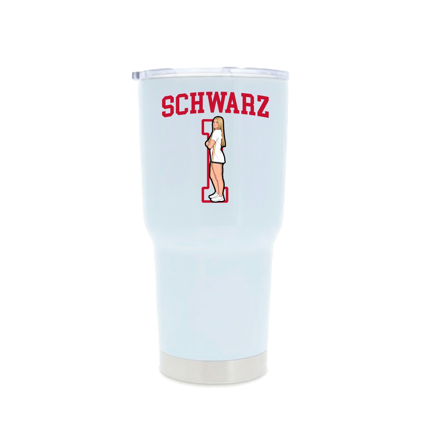 30oz Stainless Steel Tumbler — Shirsey in White