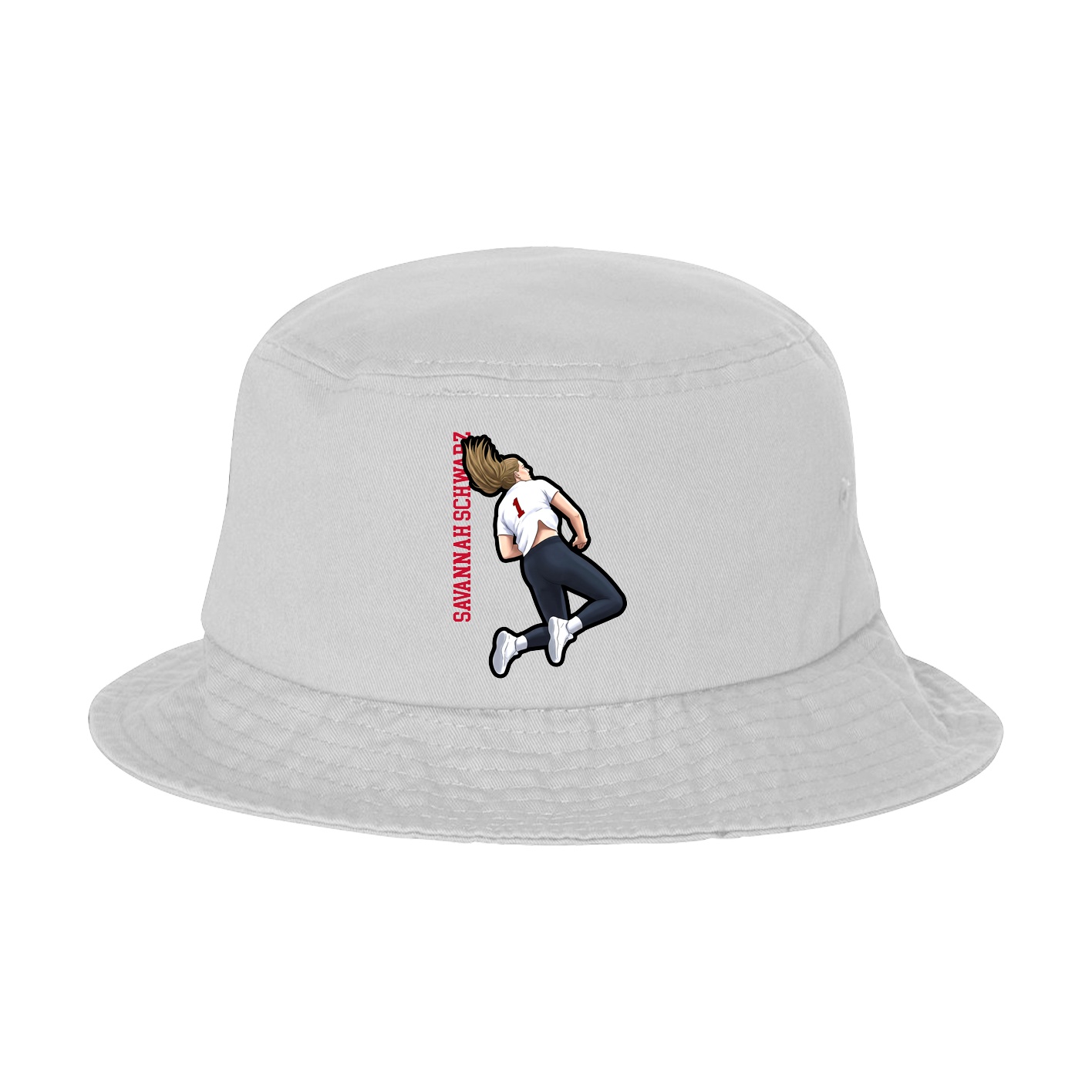 Bucket Cap — Name Vertical in White