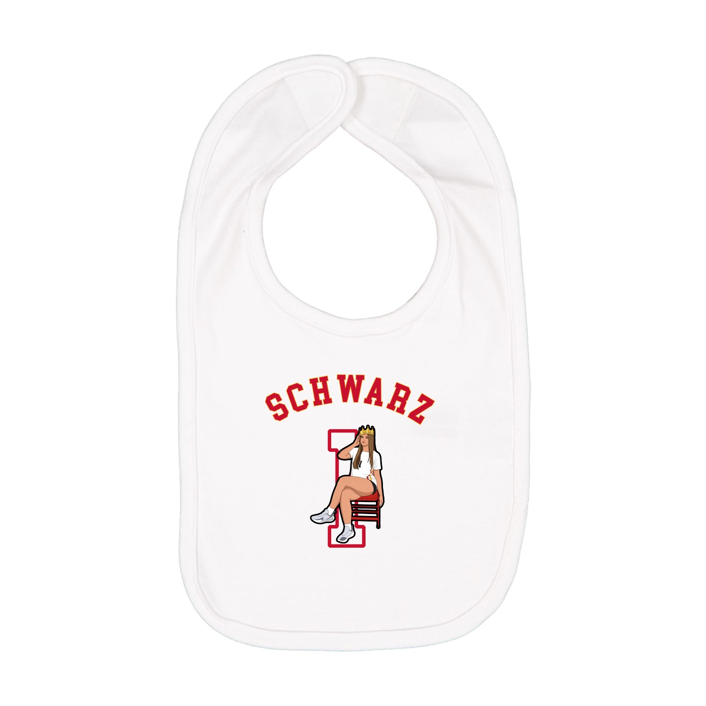 Infant Bib — Shirsey Arch in White