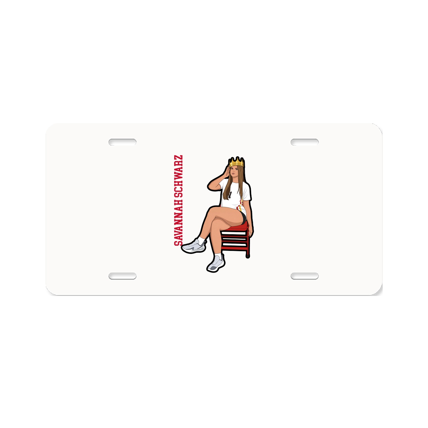 License Plate — Name Vertical in Classic