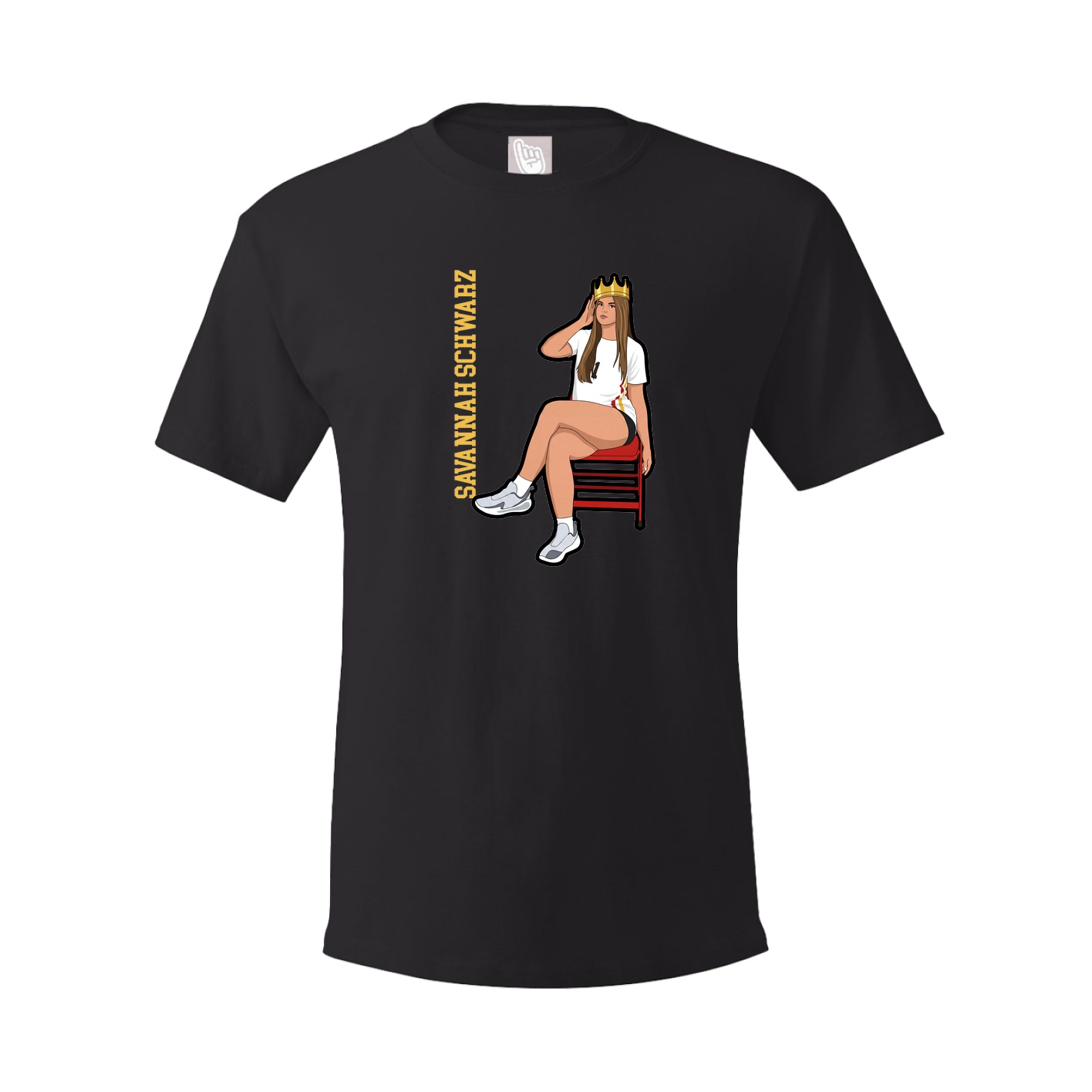 Youth Tee — Name Vertical in Black