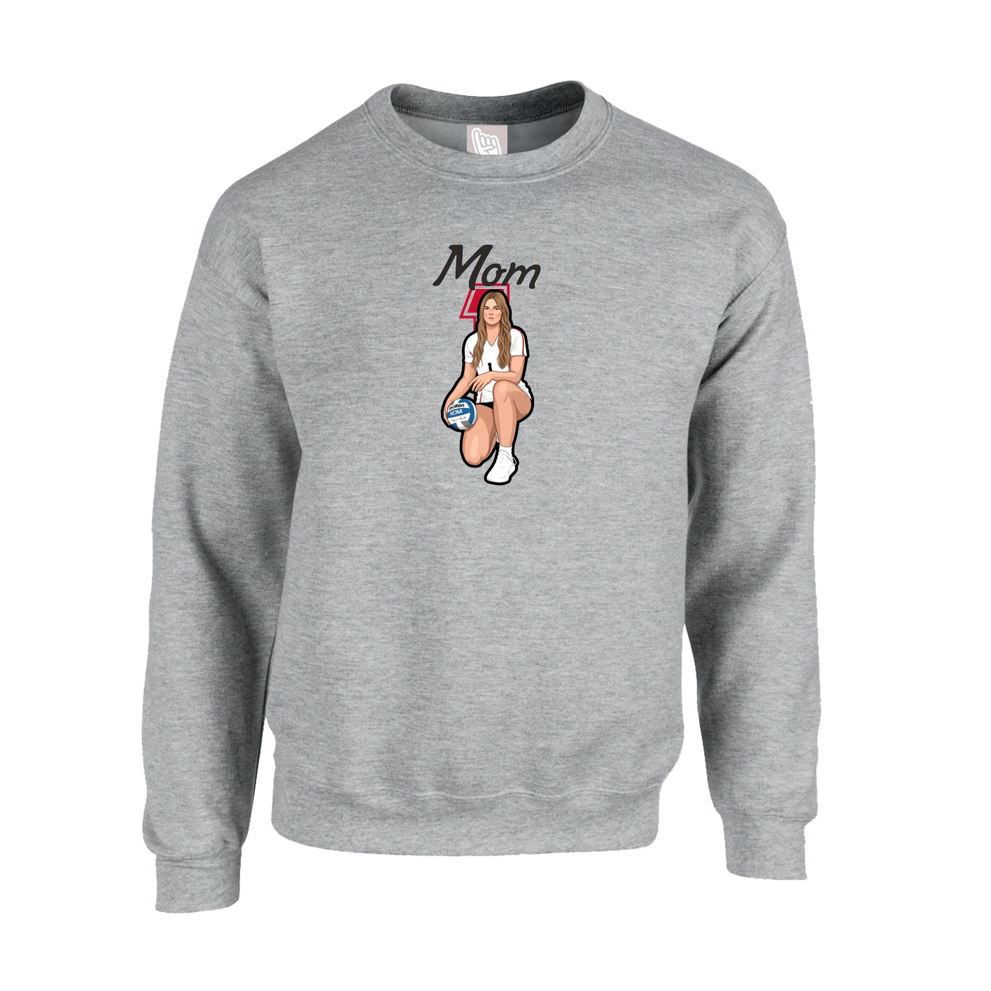Fleece Crew — Mothers Day Shirsey in Grey