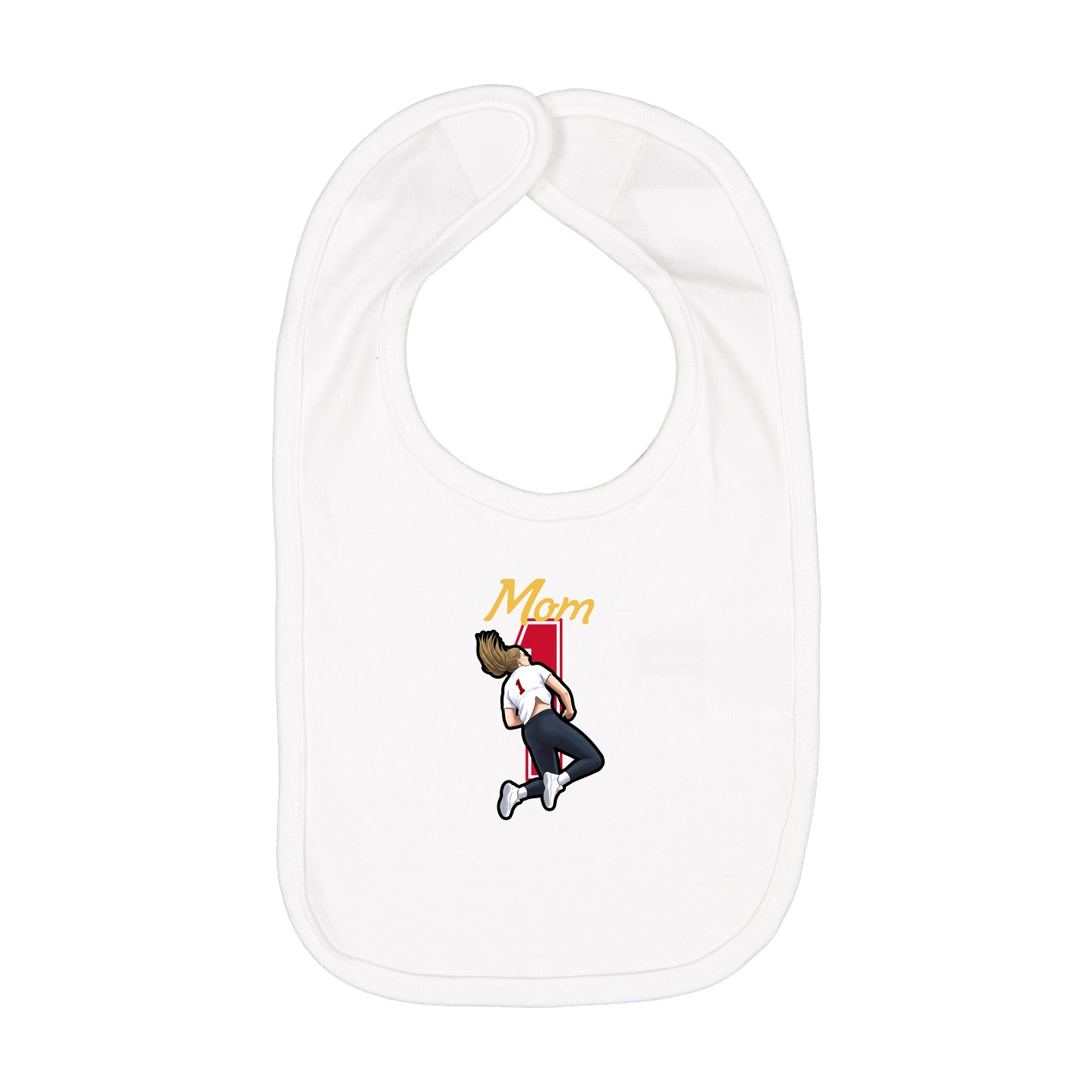 Infant Bib — Mothers Day Shirsey in White
