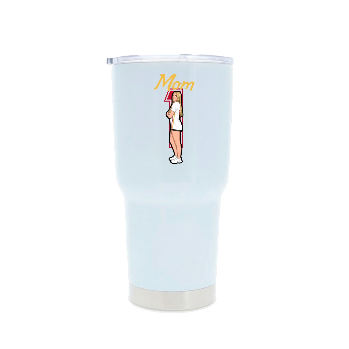 30oz Stainless Steel Tumbler — Mothers Day Shirsey in White