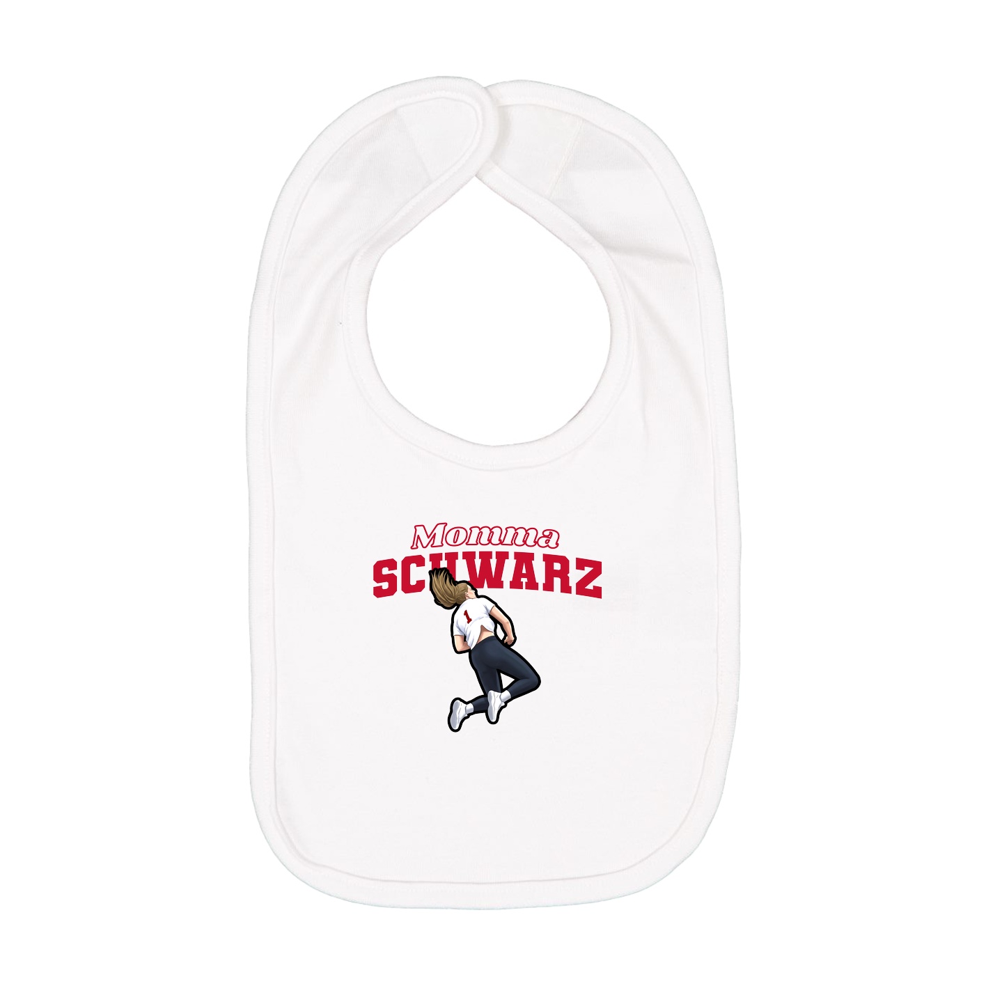 Infant Bib — Mothers Day Block in White