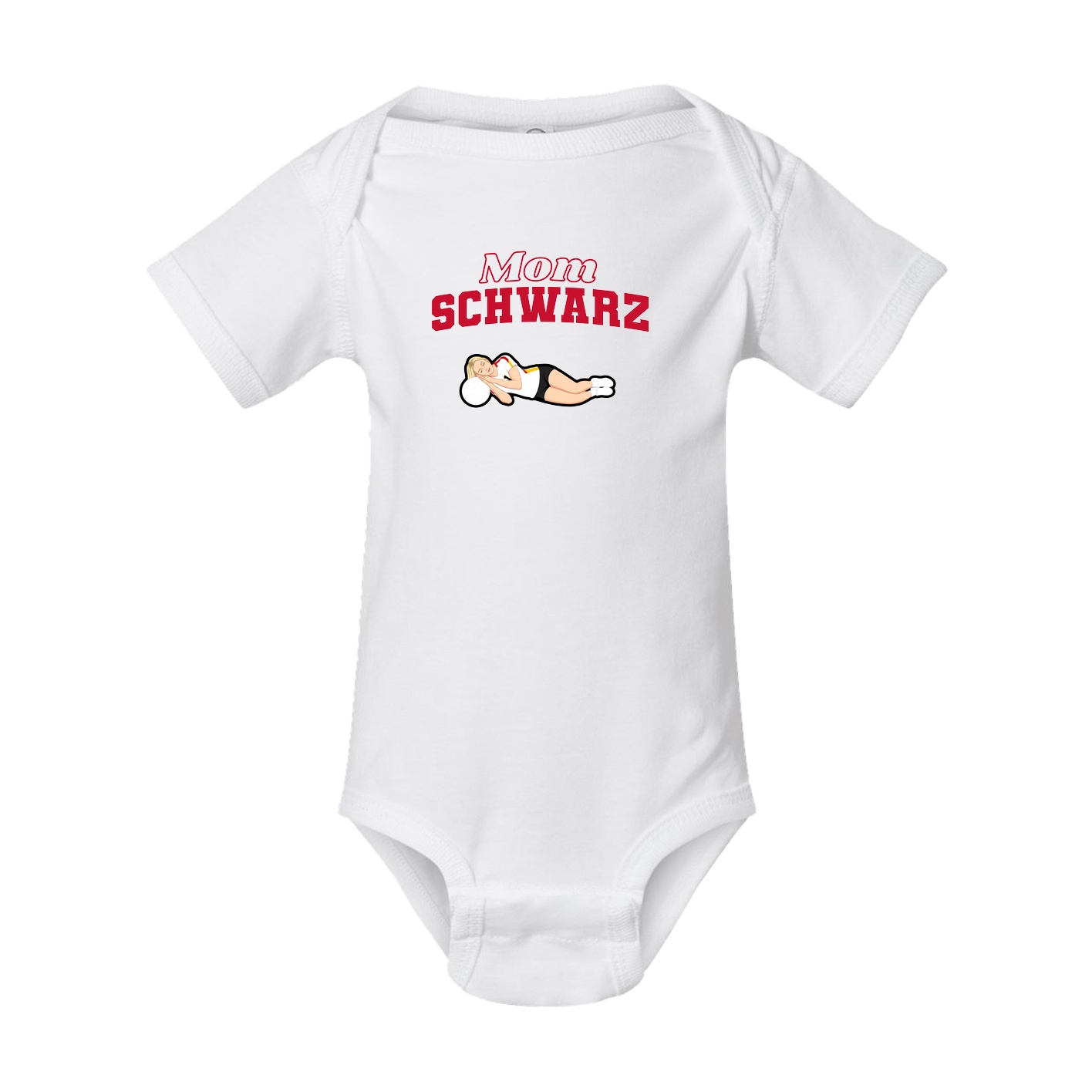 Baby Onesie — Mothers Day Block in White