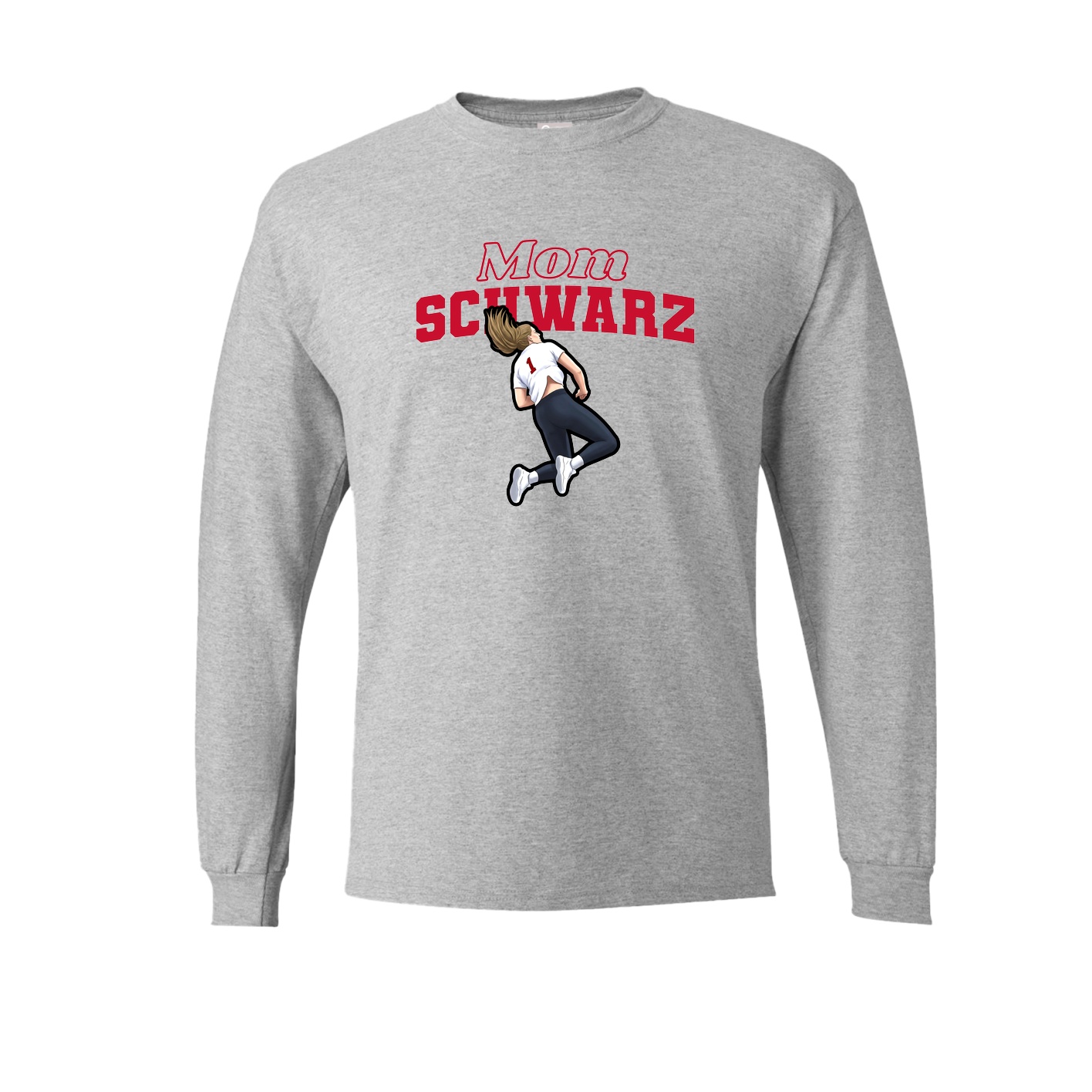 Long Sleeve Tee — Mothers Day Block in Grey