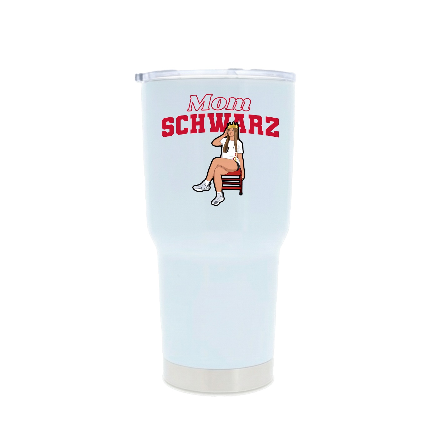 30oz Stainless Steel Tumbler — Mothers Day Block in White
