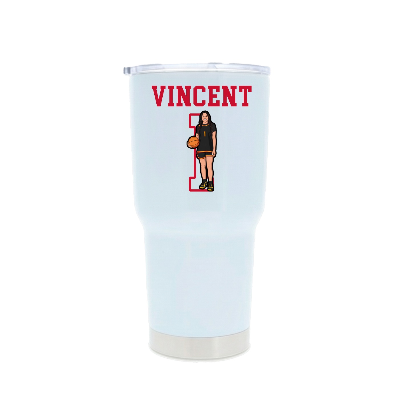 30oz Stainless Steel Tumbler — Shirsey in White