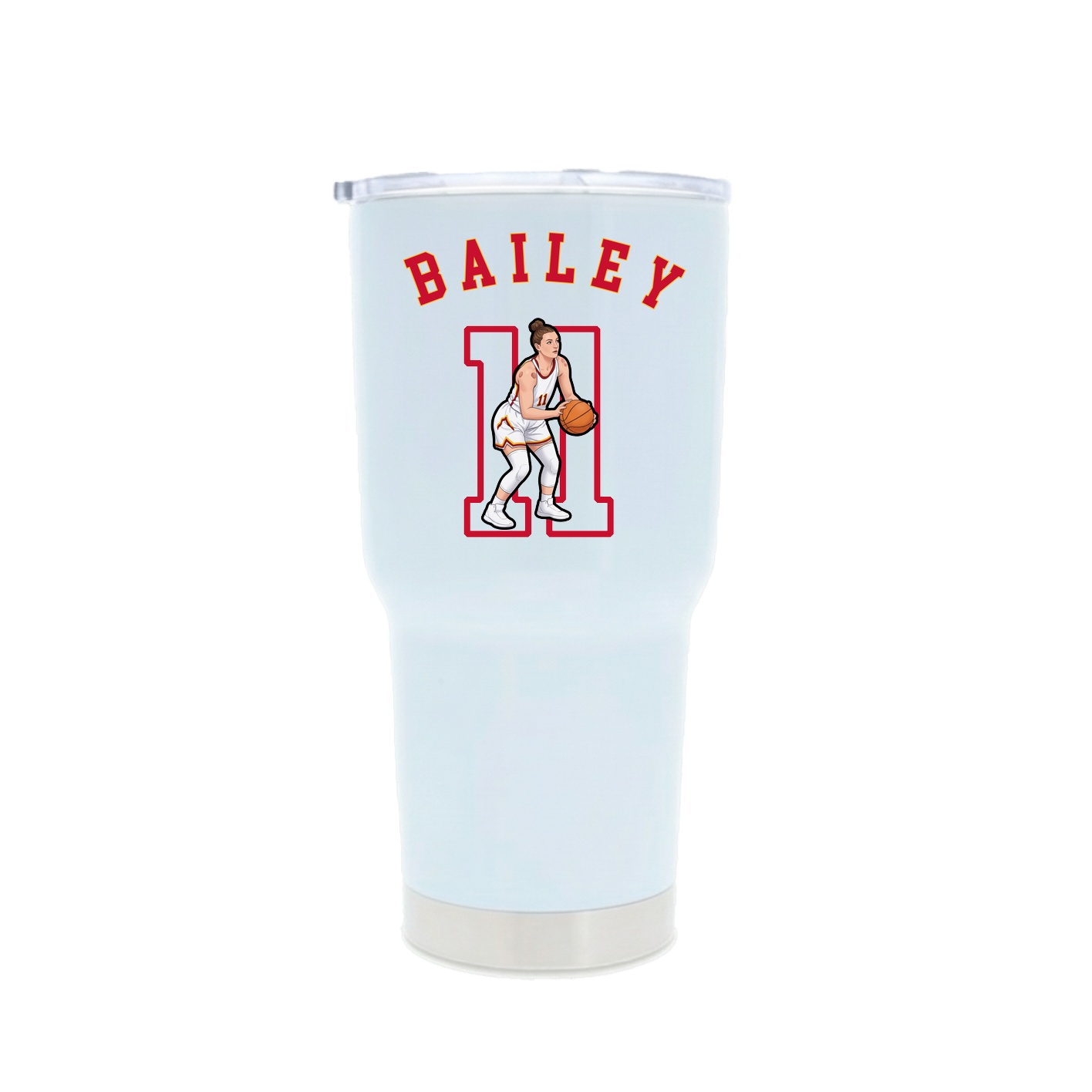 30oz Stainless Steel Tumbler — Shirsey Arch in White