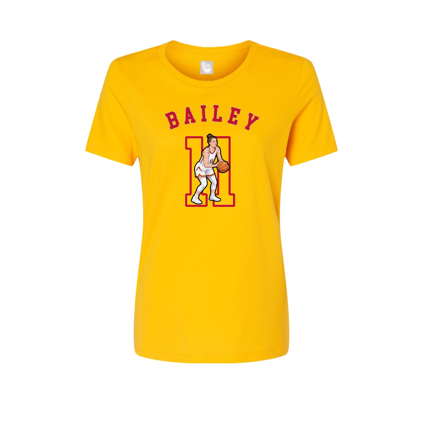Fitted Women's Tee — Shirsey Arch in Gold