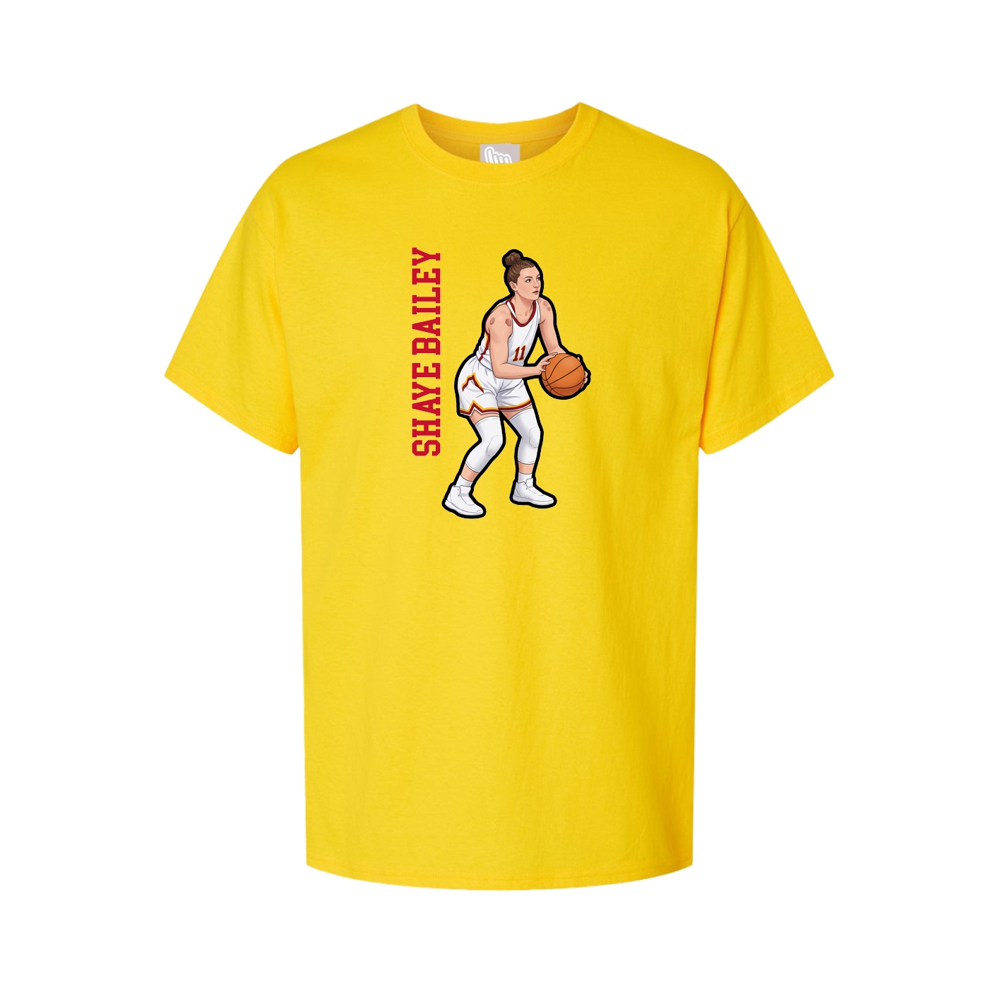 Youth Tee — Name Vertical in Gold