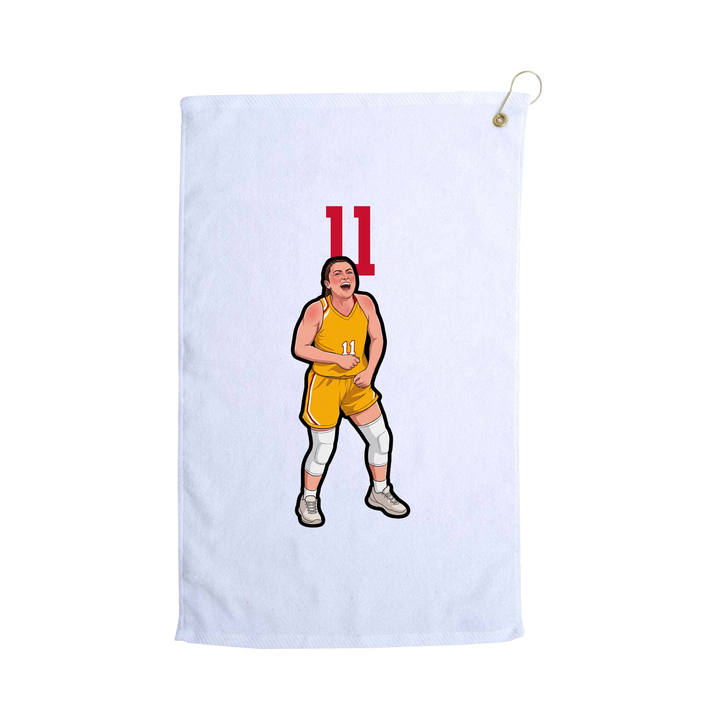 Golf Towel — Number Top in White
