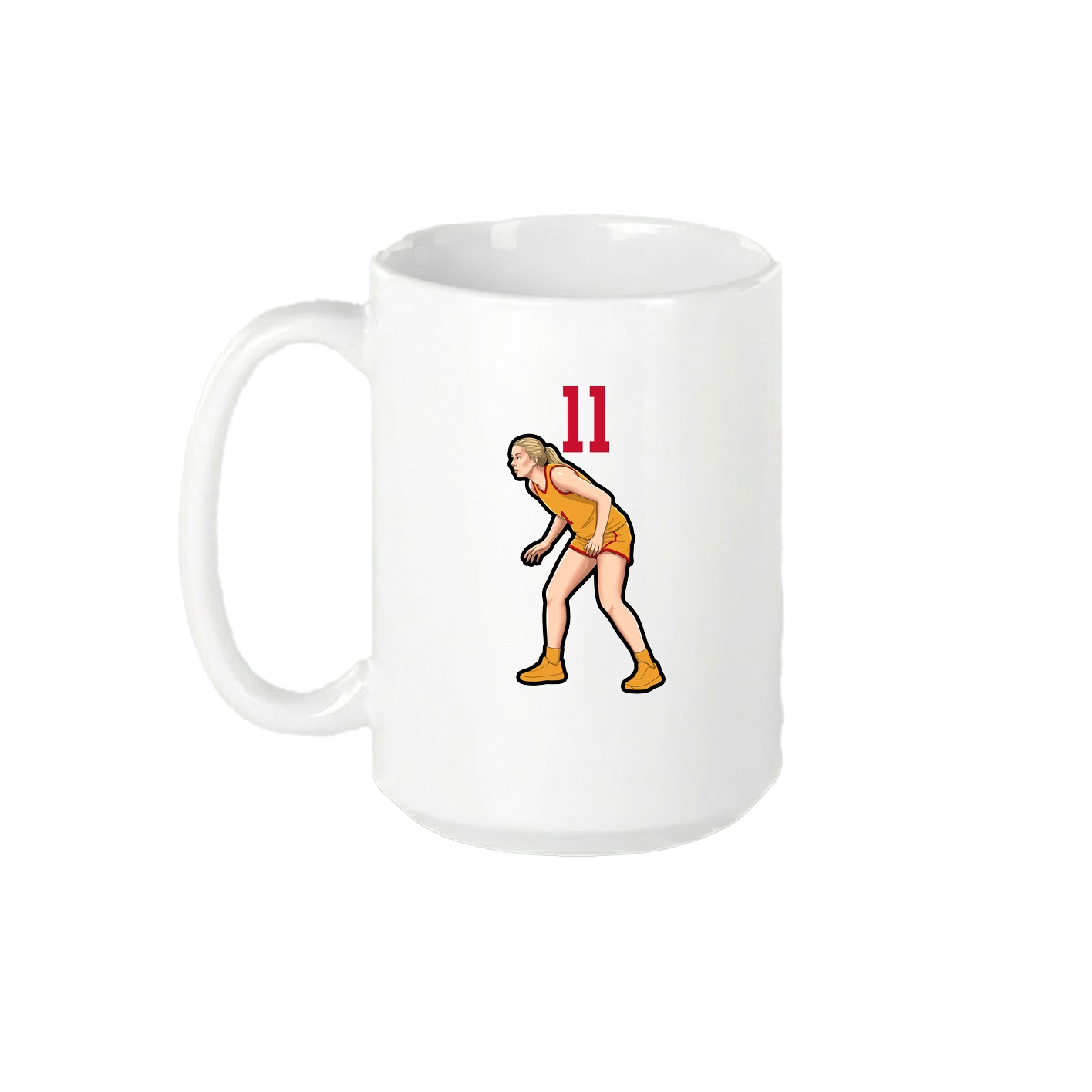 15oz Coffee Mug — Number Top in White