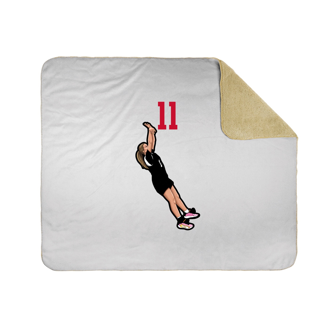 Throw Blanket — Number Top in White