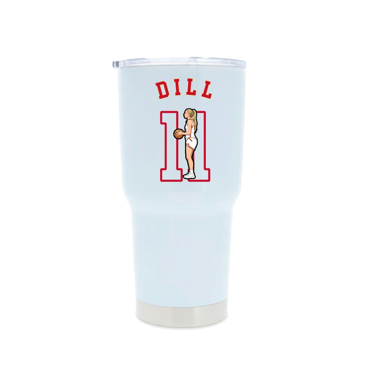 30oz Stainless Steel Tumbler — Shirsey Arch in White
