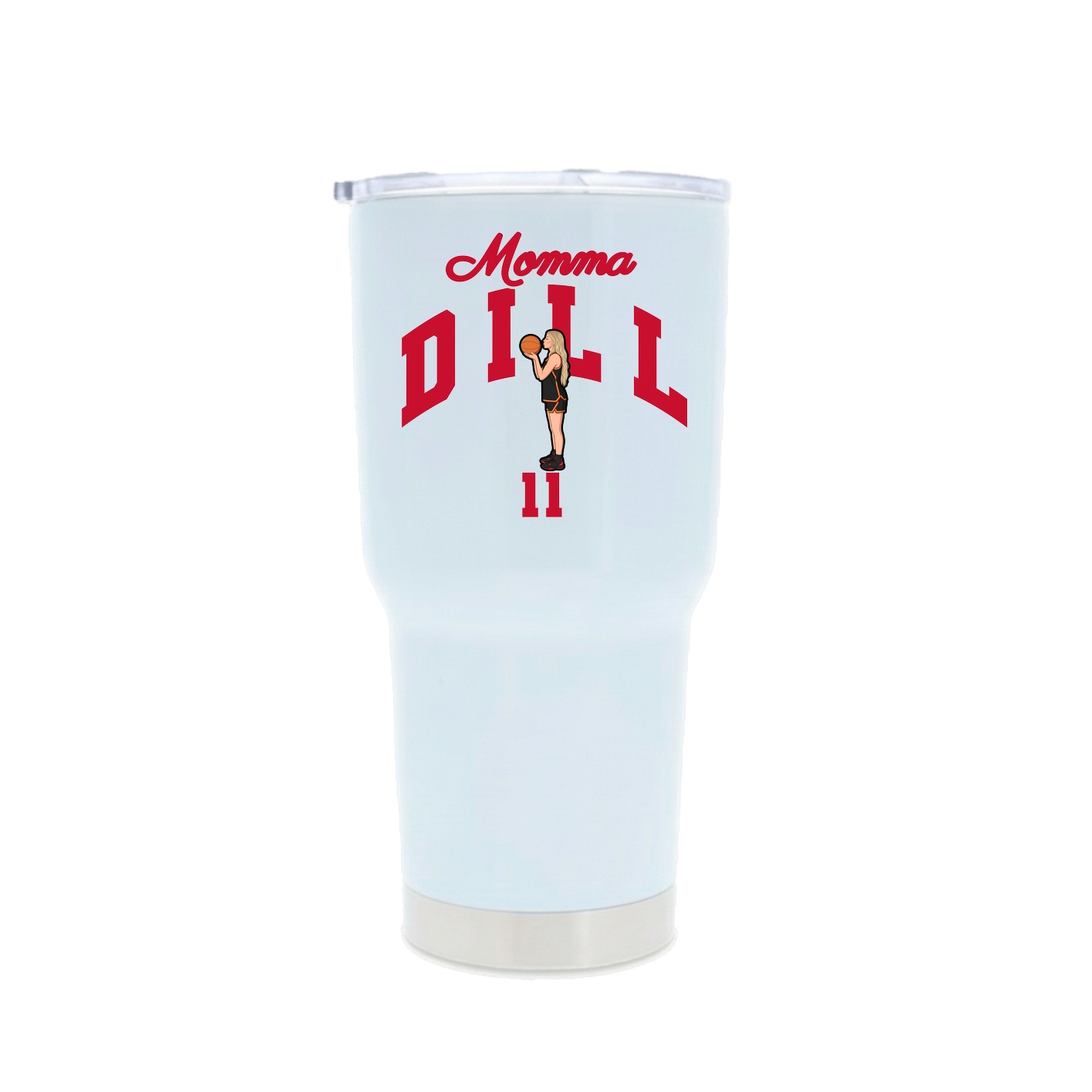 30oz Stainless Steel Tumbler — Mothers Day Arch in White