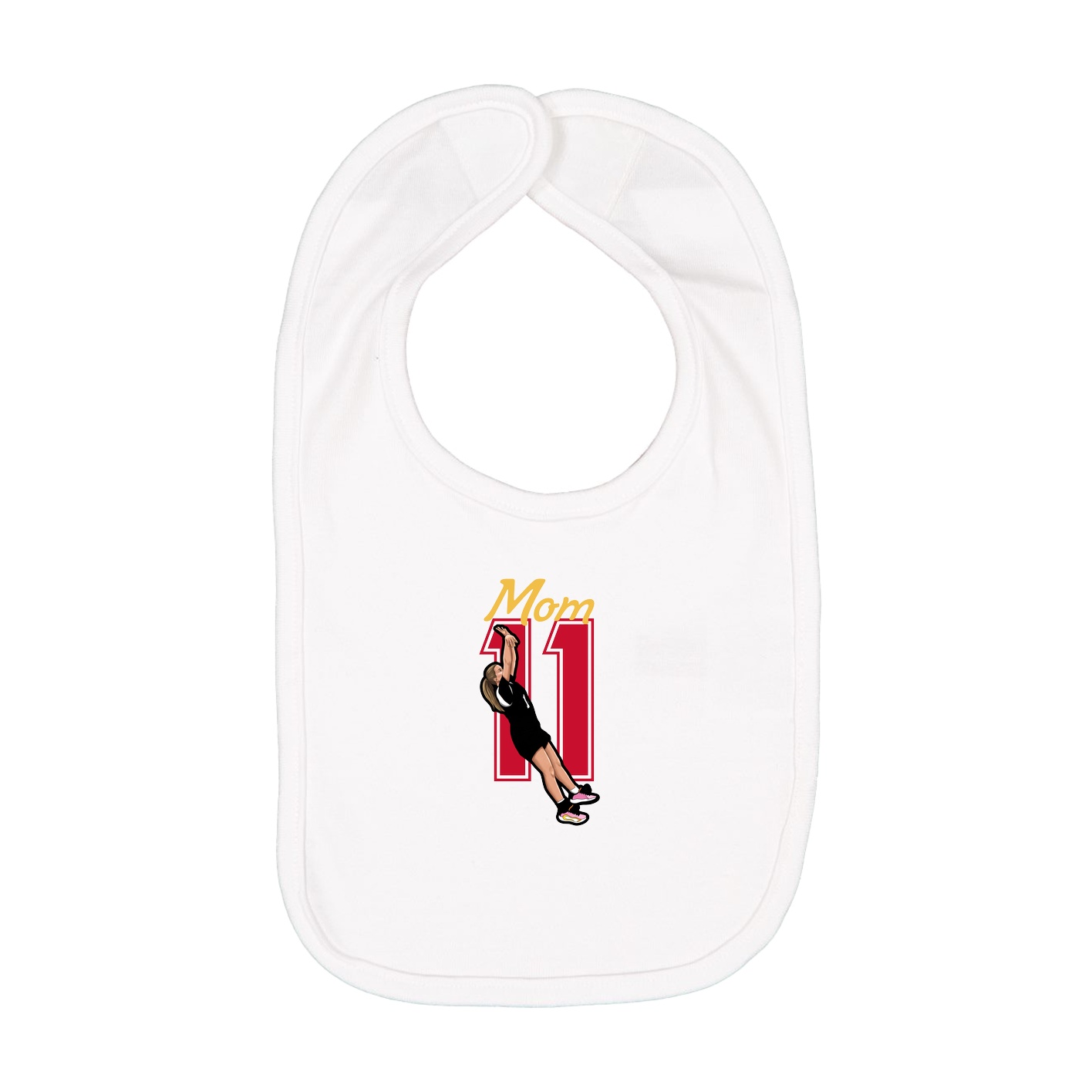 Infant Bib — Mothers Day Shirsey in White