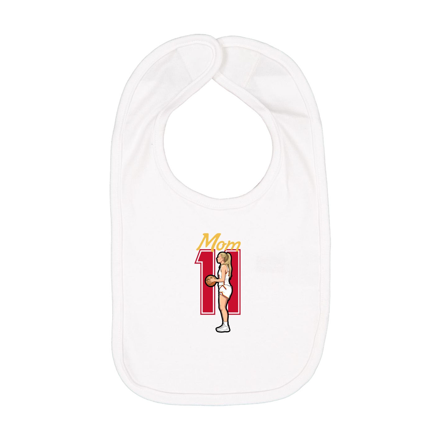 Infant Bib — Mothers Day Shirsey in White