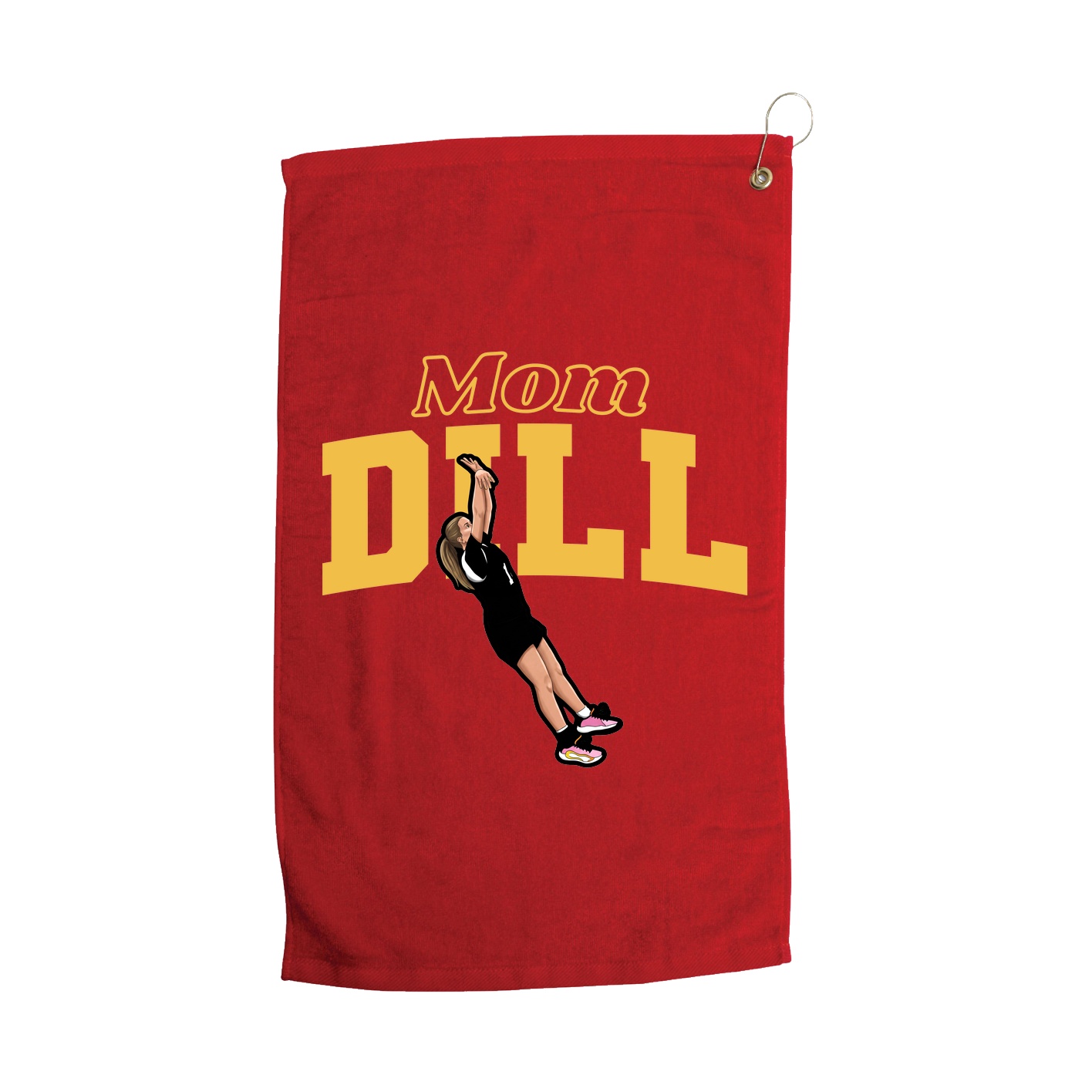 Golf Towel — Mothers Day Block in Red