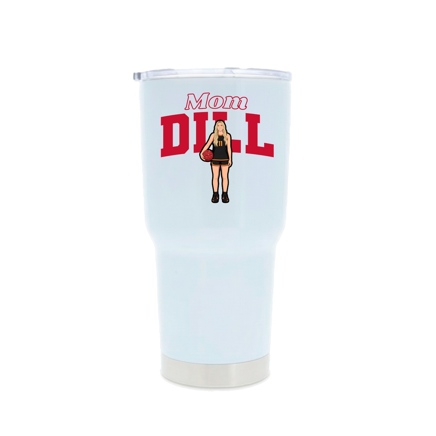 30oz Stainless Steel Tumbler — Mothers Day Block in White