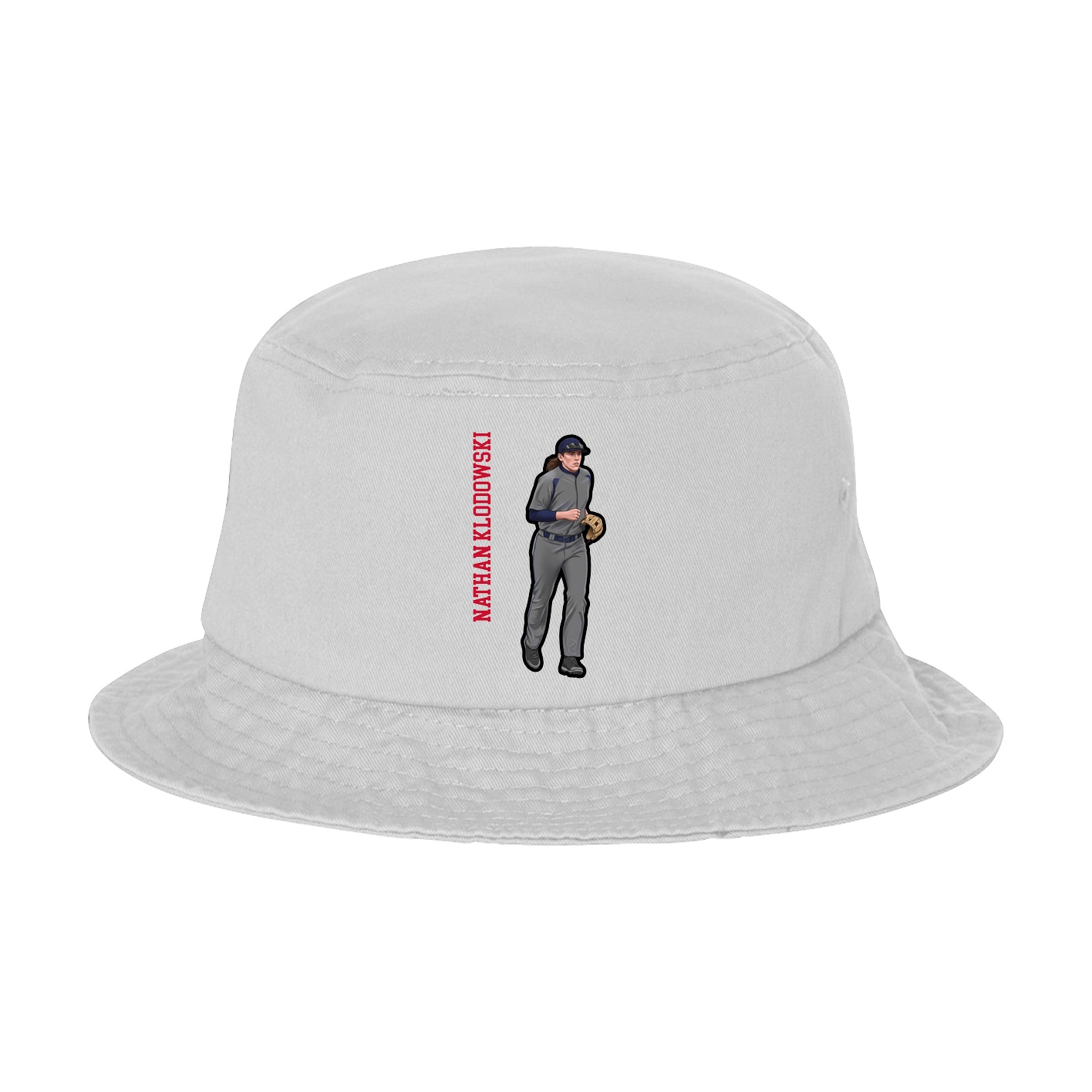 Bucket Cap — Name Vertical in White