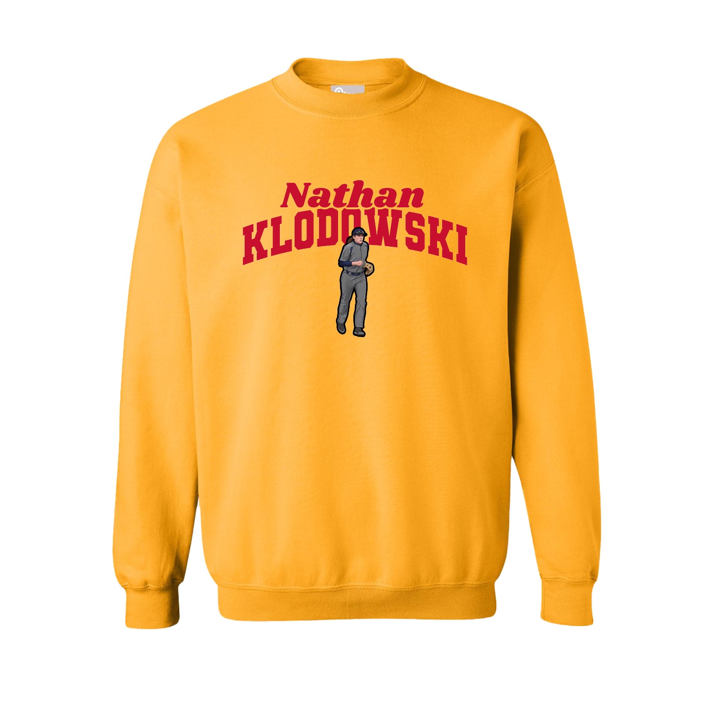 Fleece Crew — Signature Arch in Gold