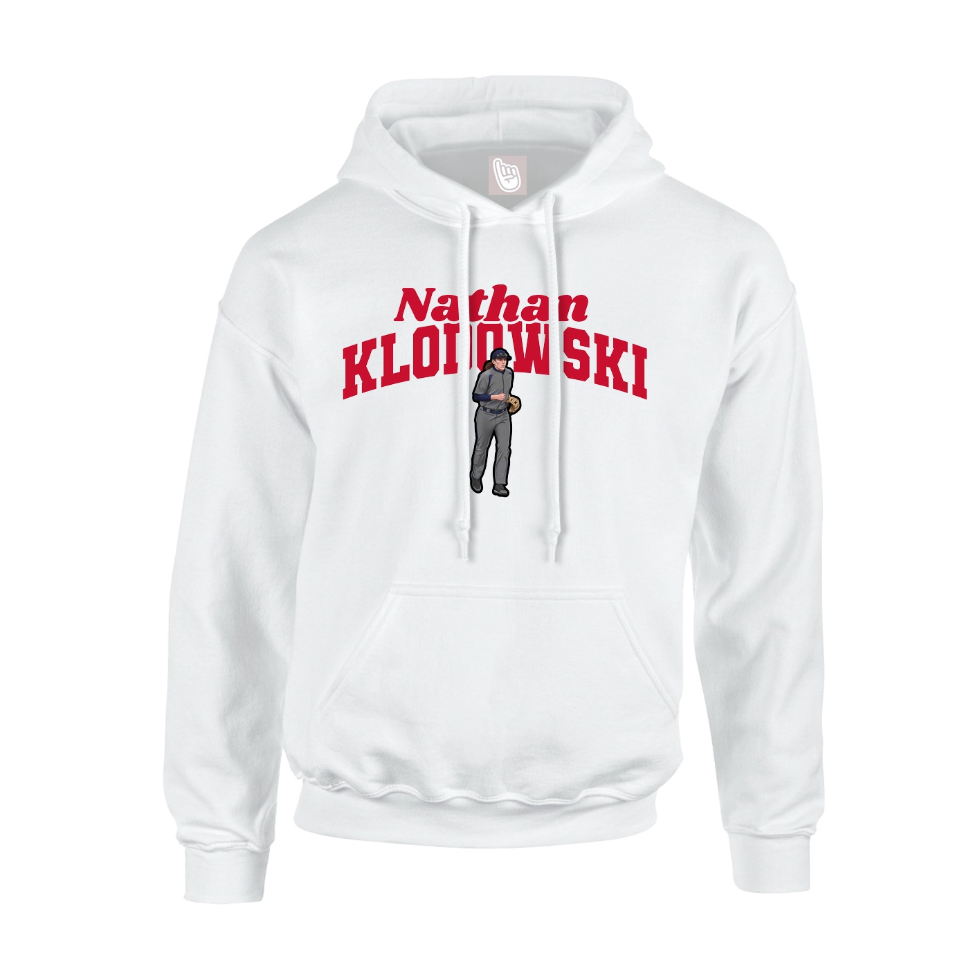 Youth Hoodie — Signature Arch in White