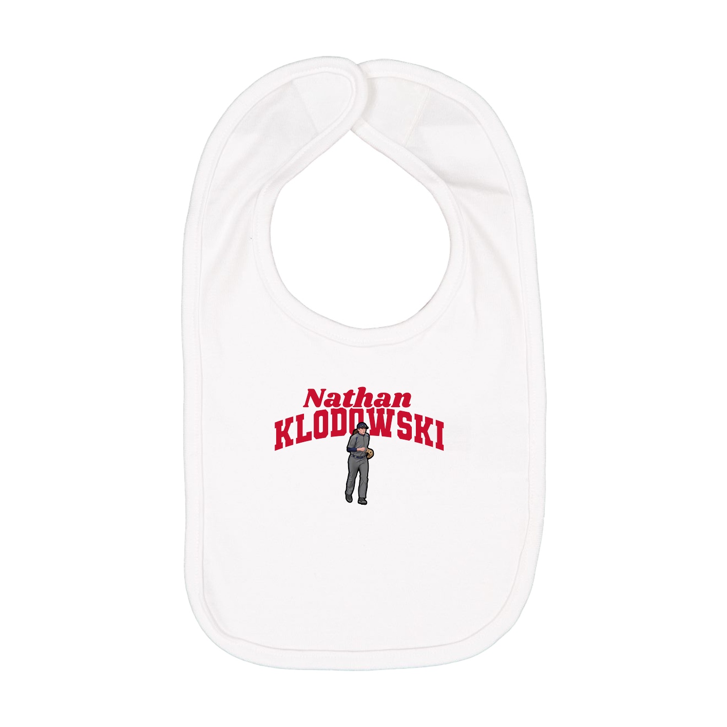 Infant Bib — Signature Arch in White