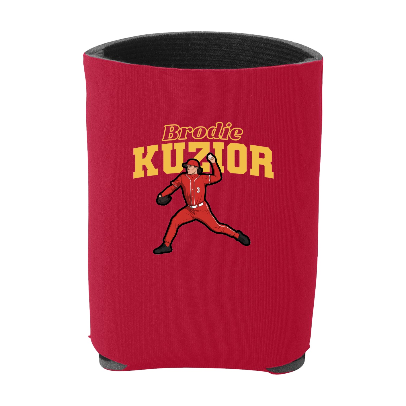 Can Holder — Name Arch in Red