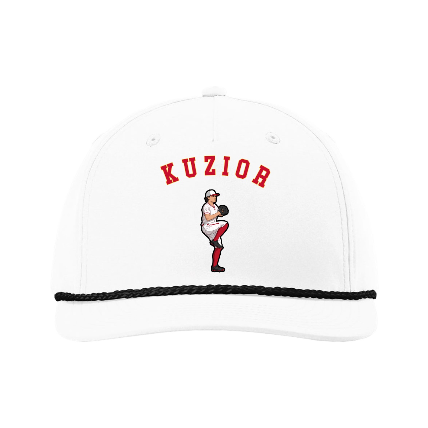 Five-Panel Classic Rope Cap — Shirsey Arch in White