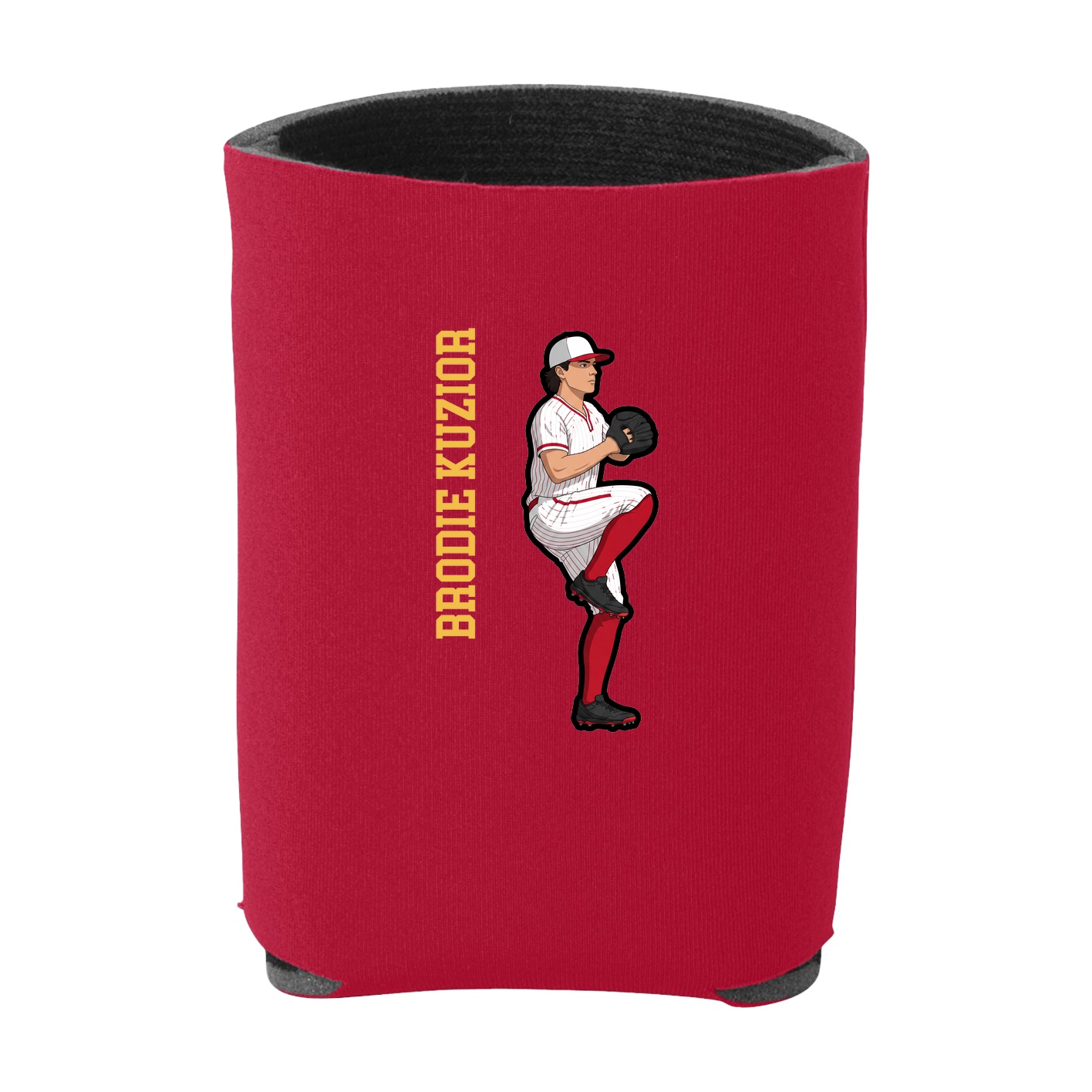 Can Holder — Name Vertical in Red