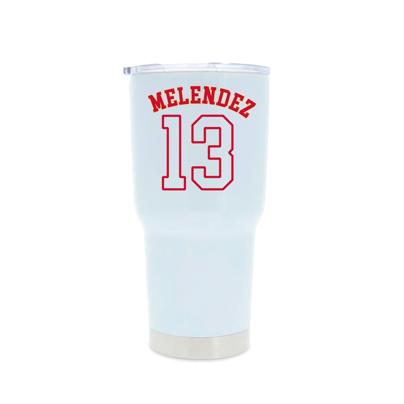 30oz Stainless Steel Tumbler — Shirsey Arch in White