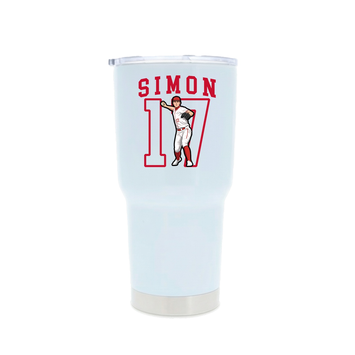 30oz Stainless Steel Tumbler — Shirsey in White