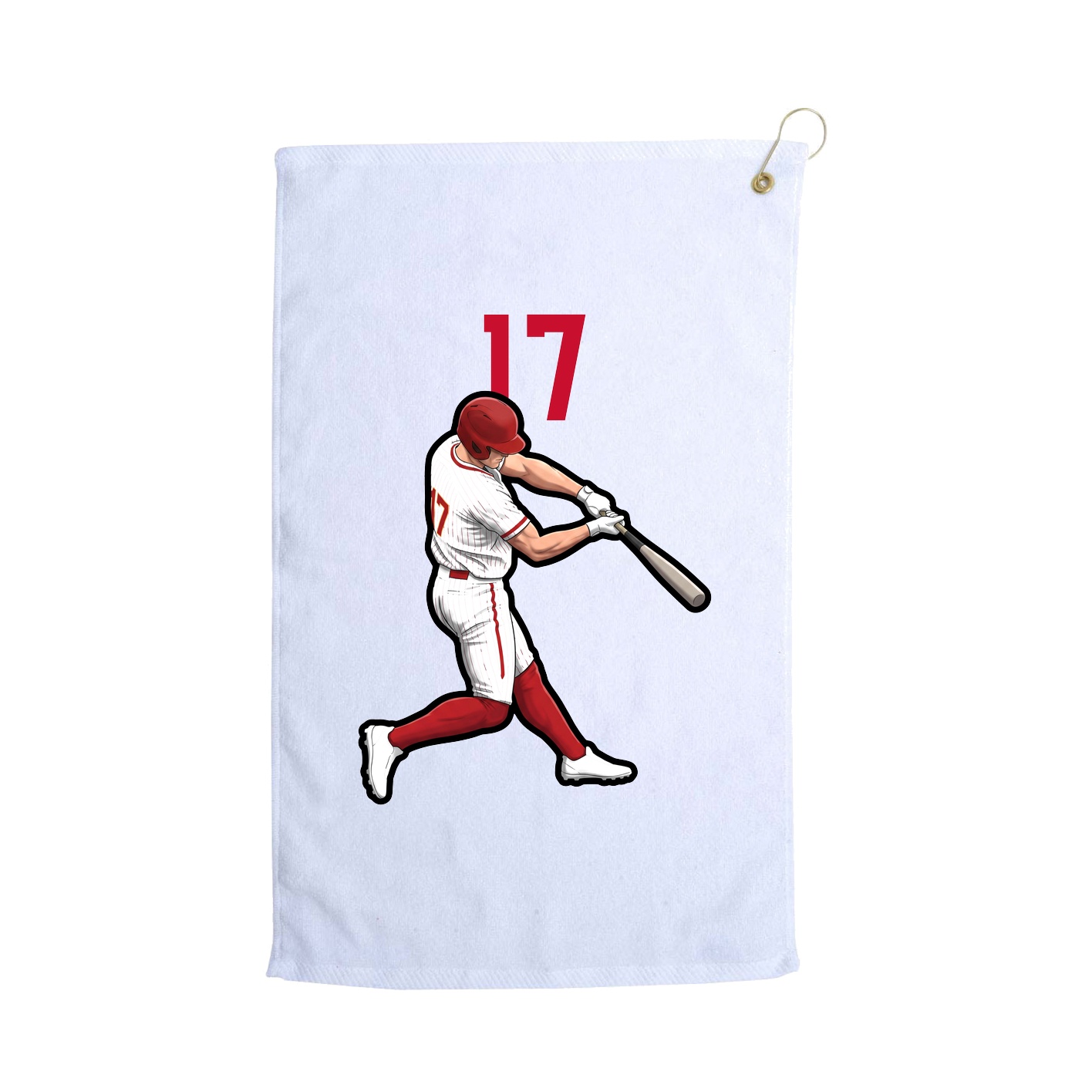 Golf Towel — Number Top in White