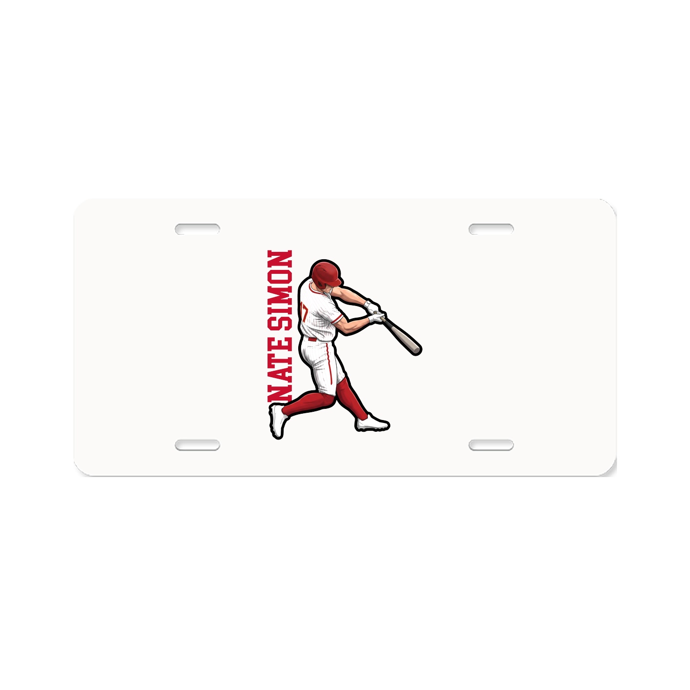License Plate — Name Vertical in Classic