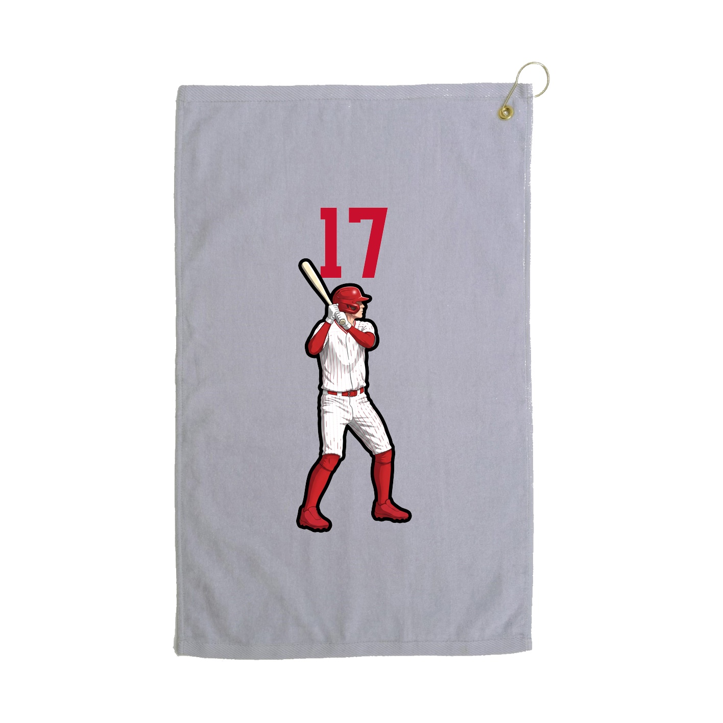 Golf Towel — Number Top in Grey