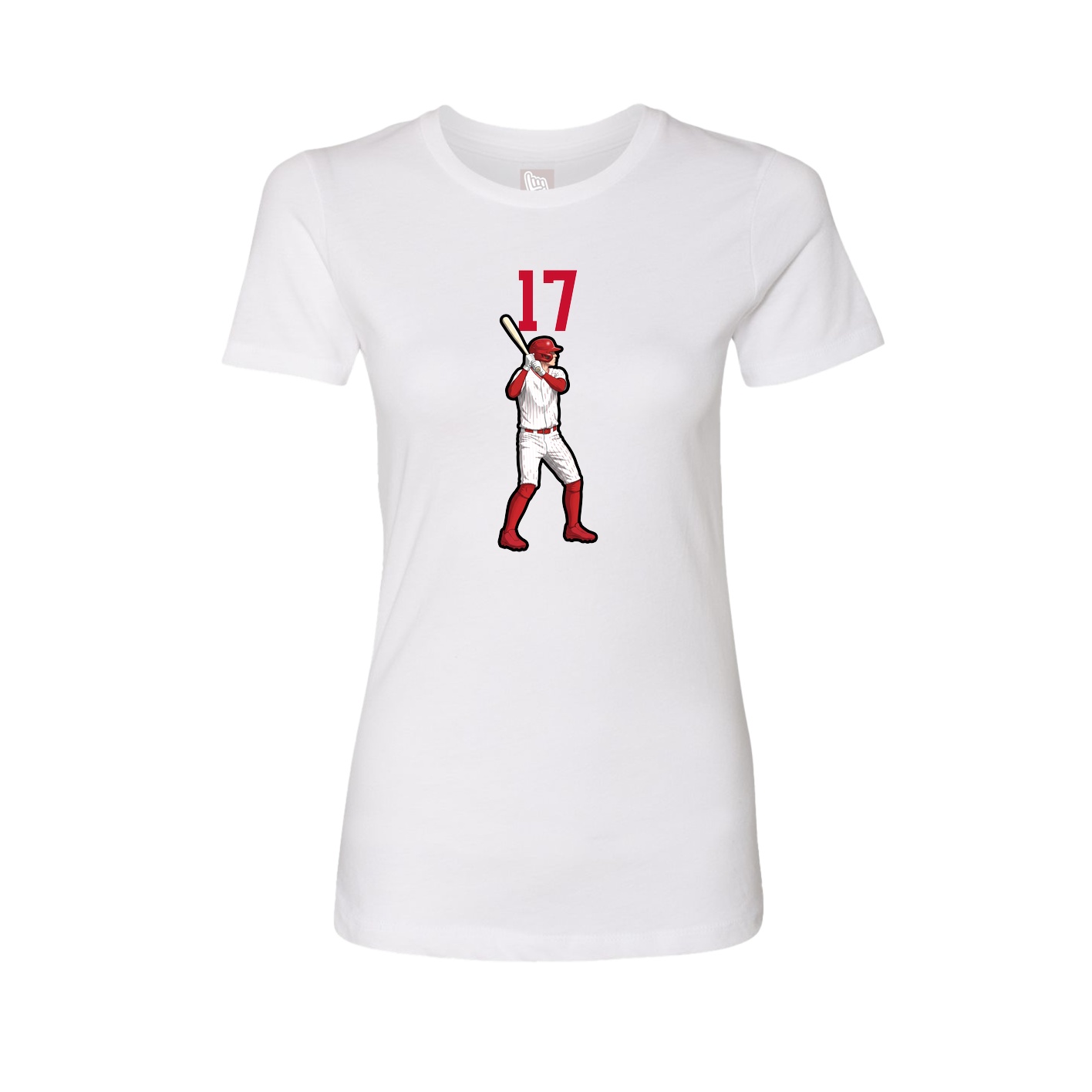Fitted Women's Tee — Number Top in White