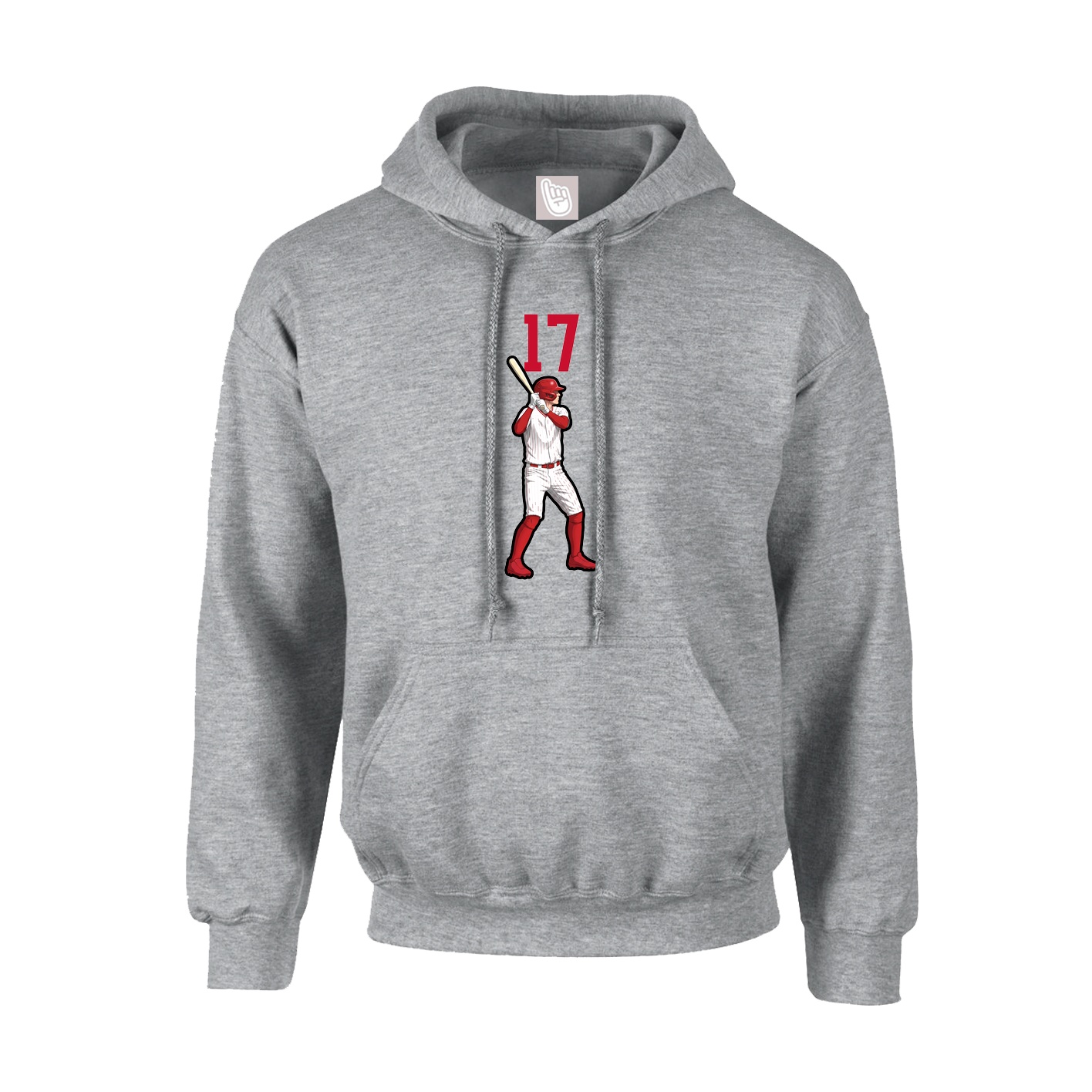 Hoodie — Number Top in Grey