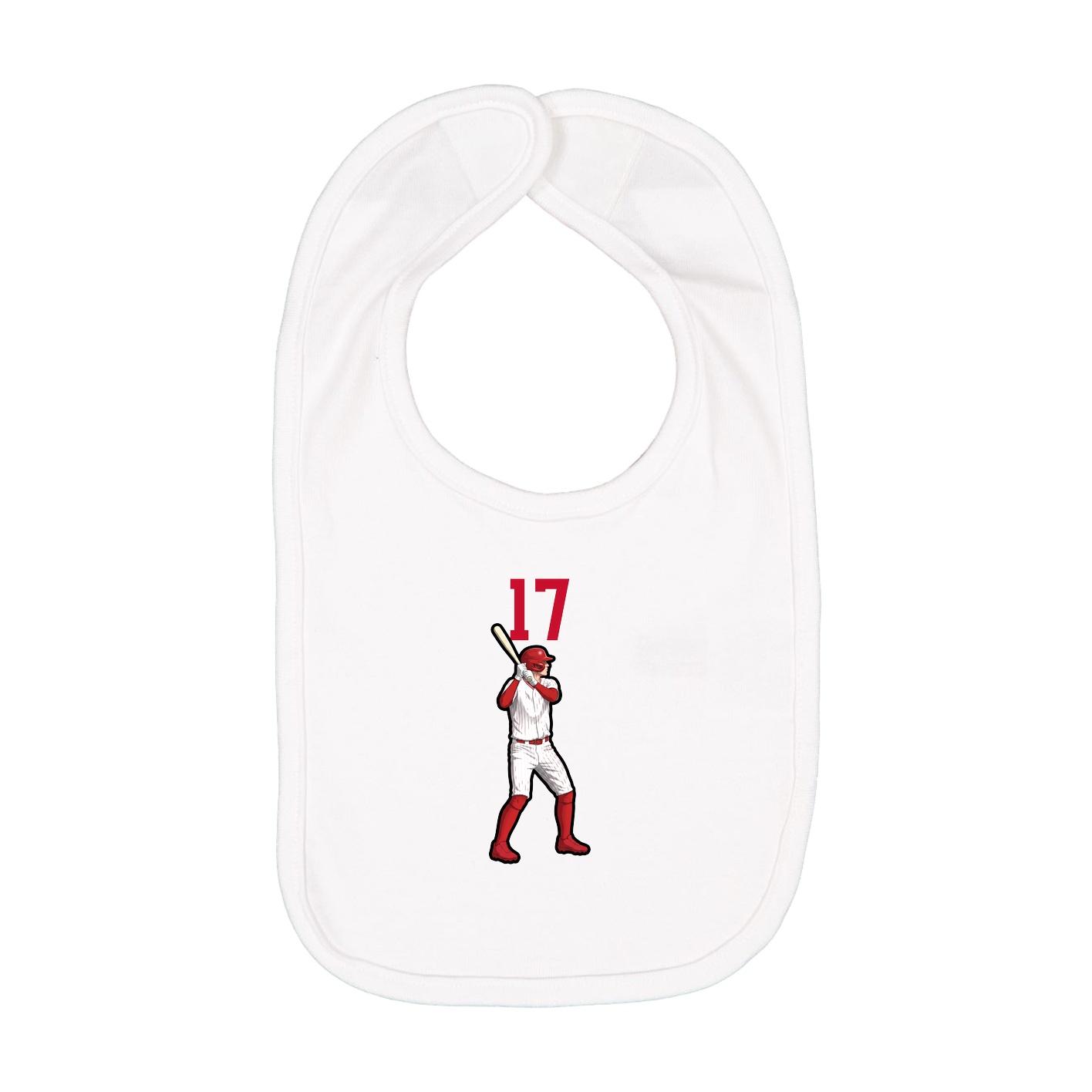 Infant Bib — Number Top in White