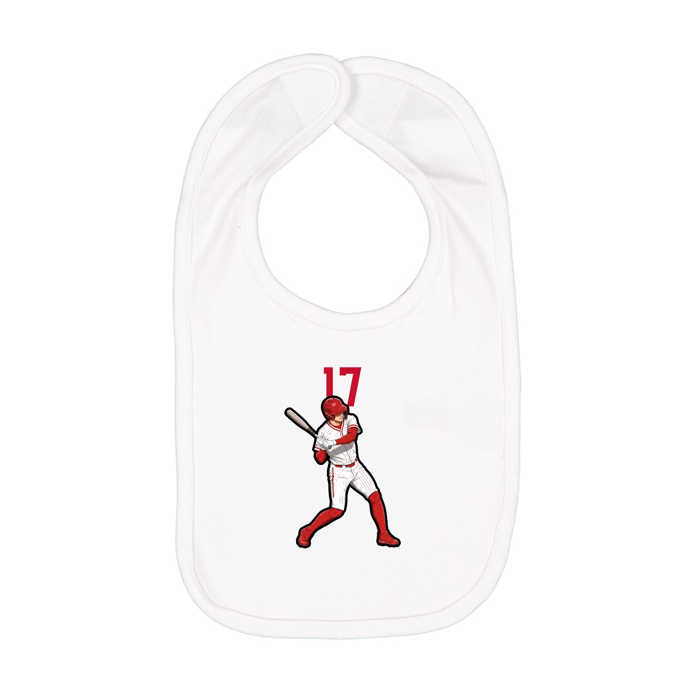 Infant Bib — Number Top in White