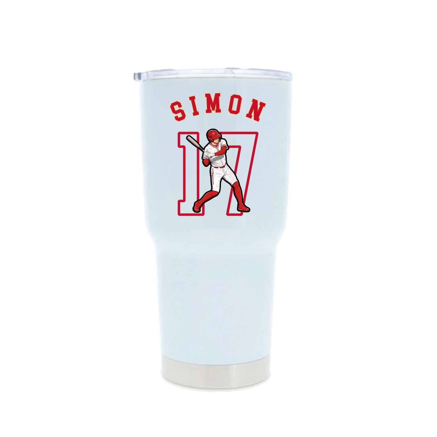 30oz Stainless Steel Tumbler — Shirsey Arch in White