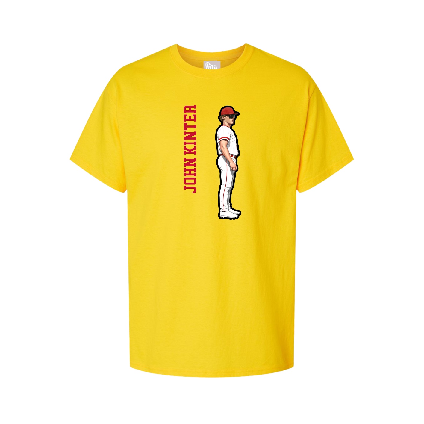 Youth Tee — Name Vertical in Gold