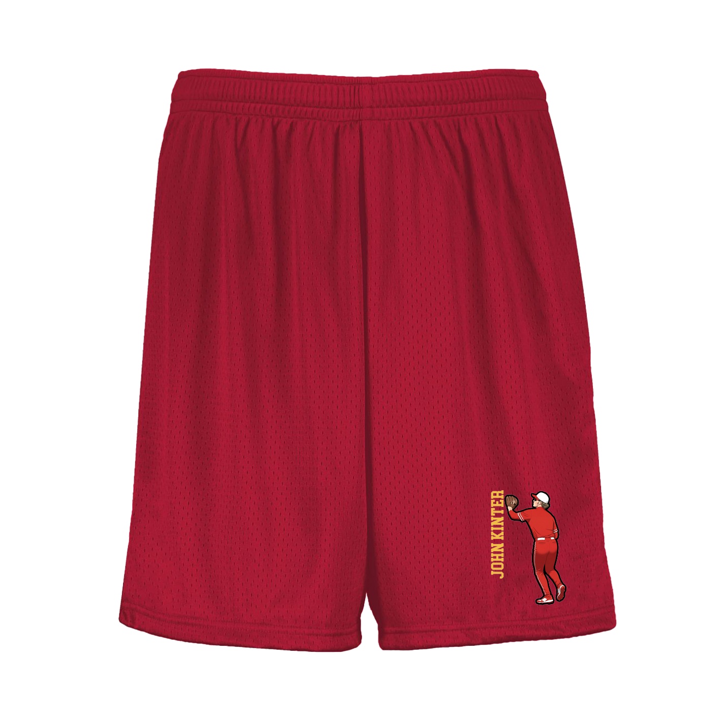 Shorts — Name Vertical in Red