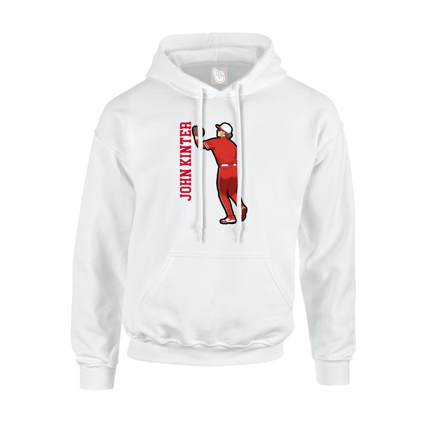 Youth Hoodie — Name Vertical in White