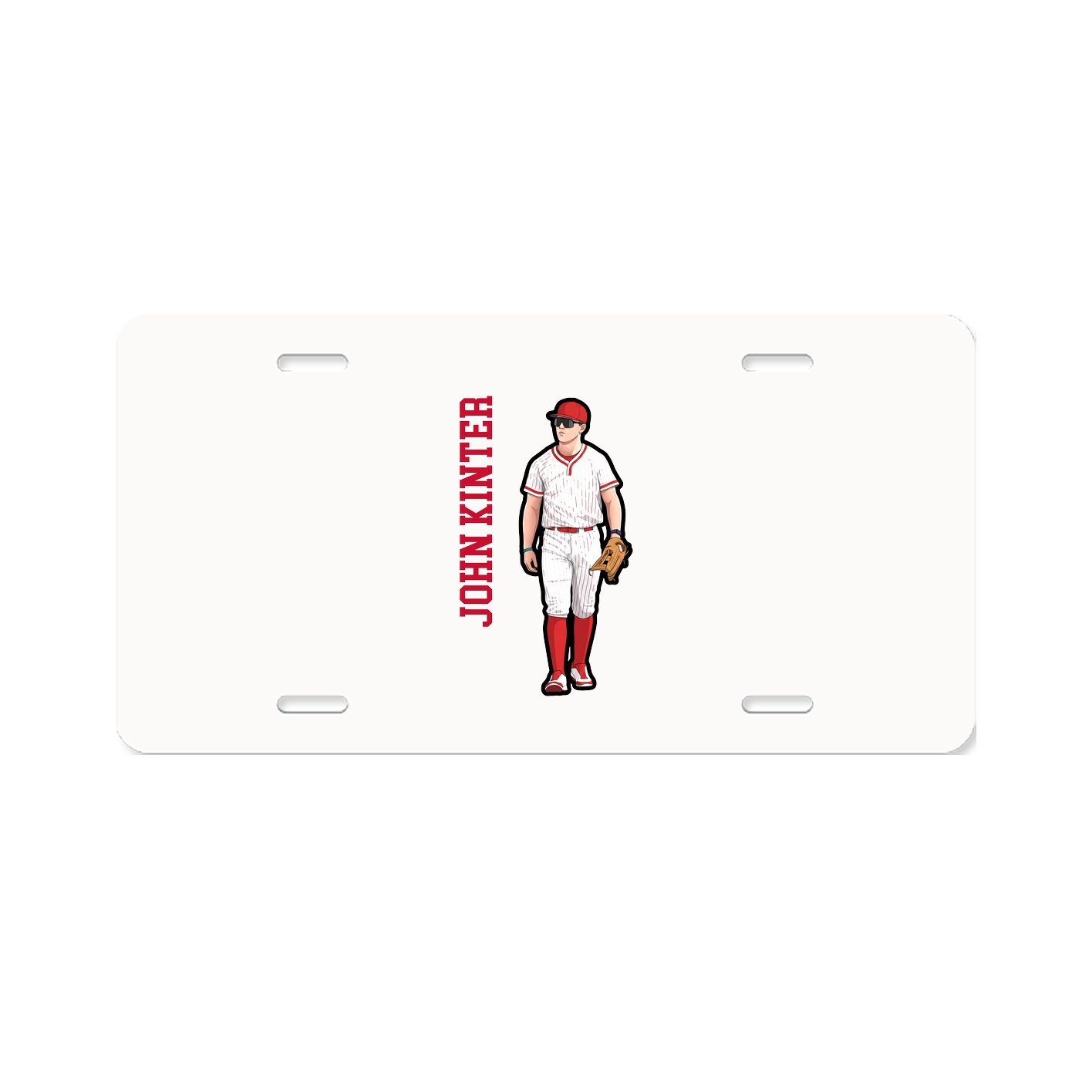 License Plate — Name Vertical in Classic